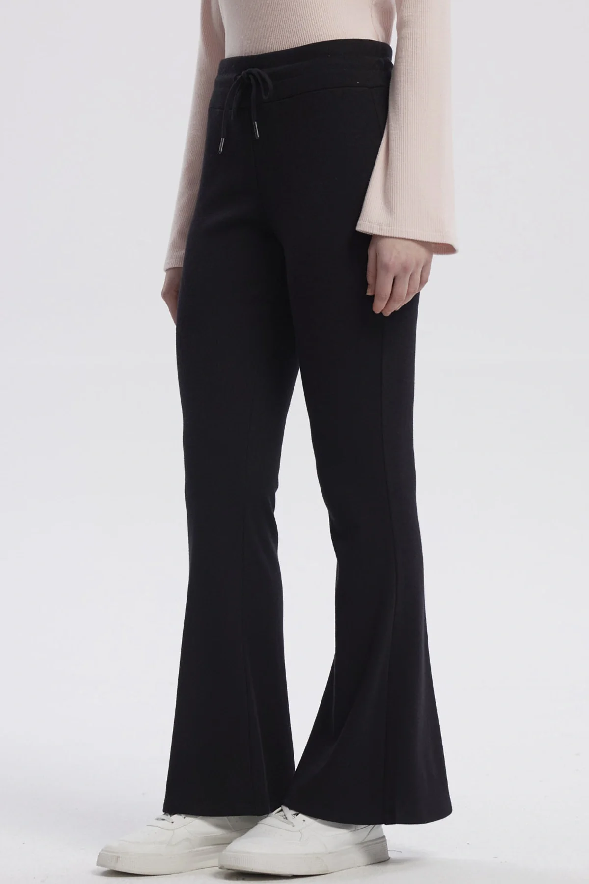 Pantalón Mujer Tejido Flare Negro - Image 2
