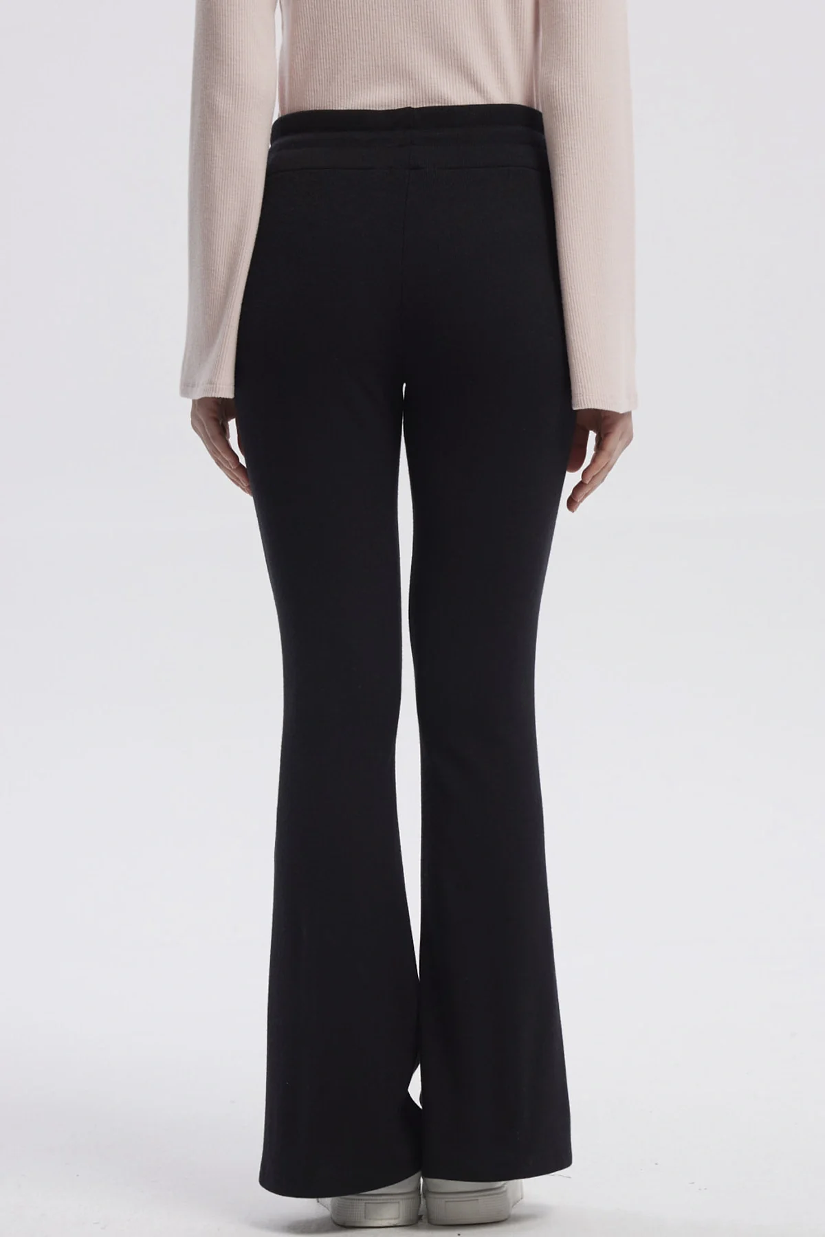 Pantalón Mujer Tejido Flare Negro - Image 3