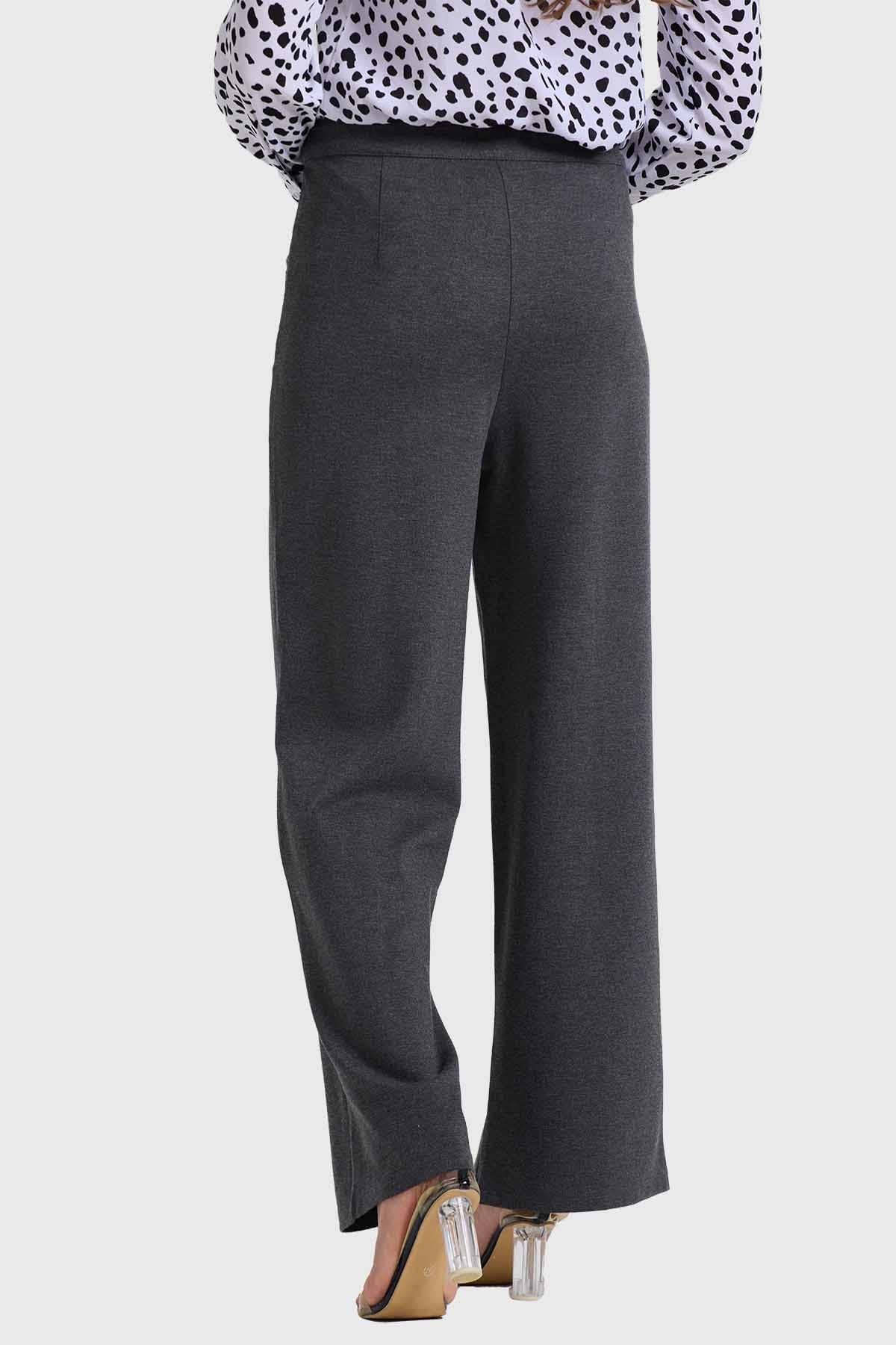 Pantalón Mujer Tiro Alto Sastrero Gris - Image 3