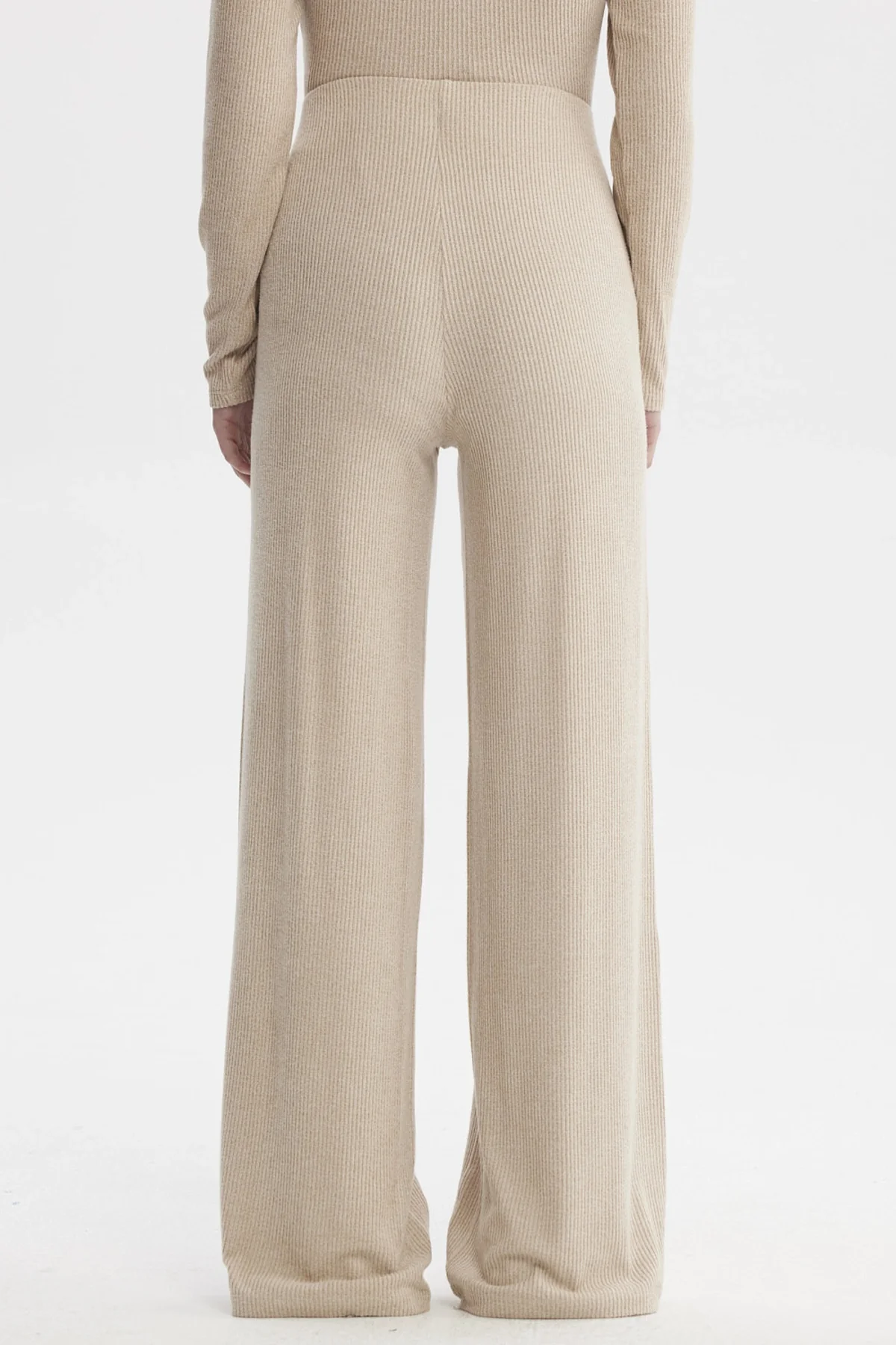 Pantalón Mujer Wide Leg Beige - Image 3