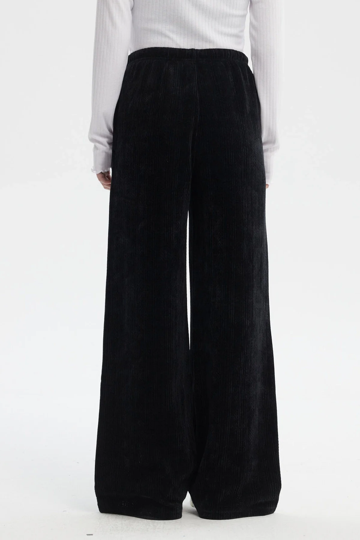 Pantalón Mujer Wide Leg Negro - Image 3