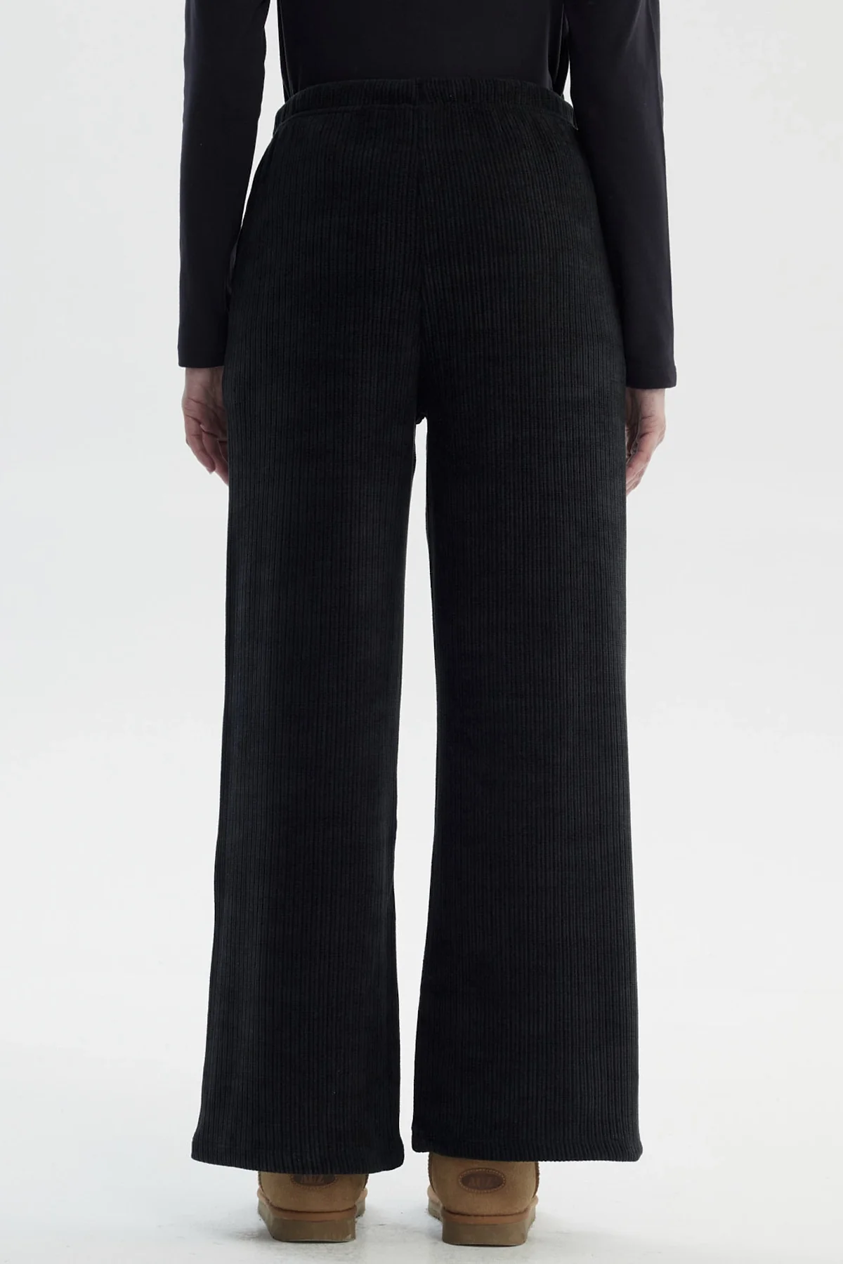 Pantalón Mujer Wide Leg Negro - Image 3