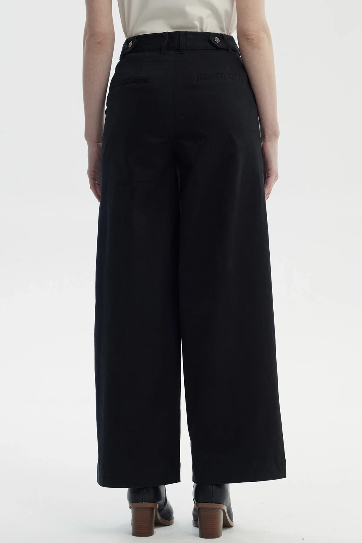 Pantalón Mujer Wide Leg Negro - Image 3