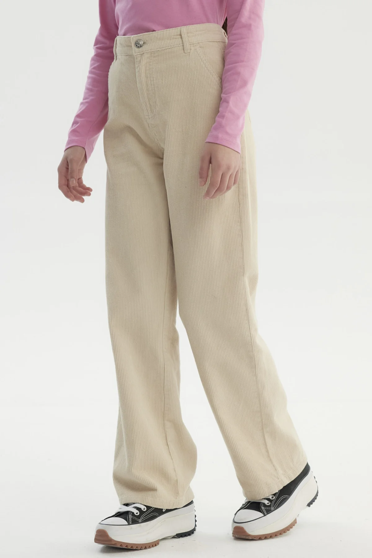 Pantalón Niña Wide Leg Beige - Image 2