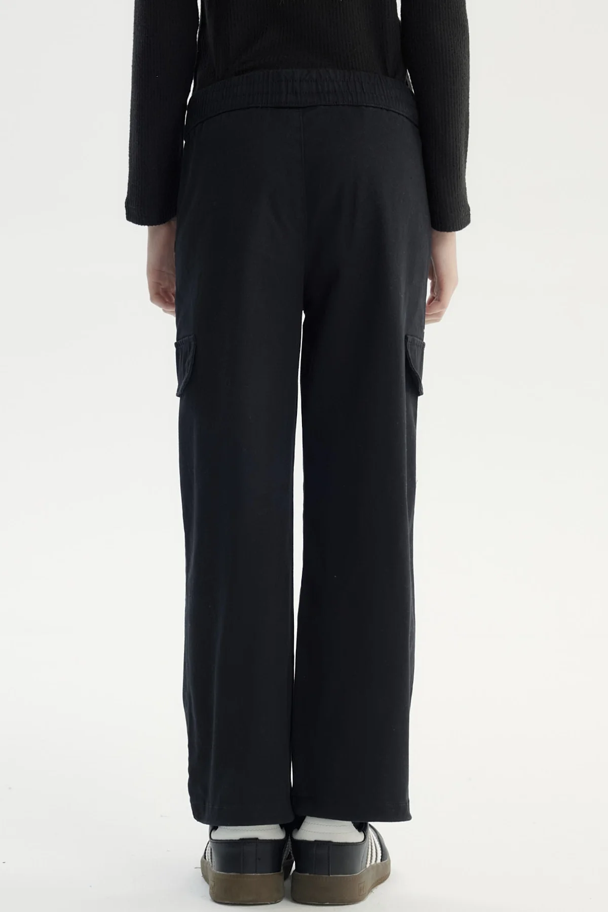 Pantalón Niña Wide Leg Negro - Image 3