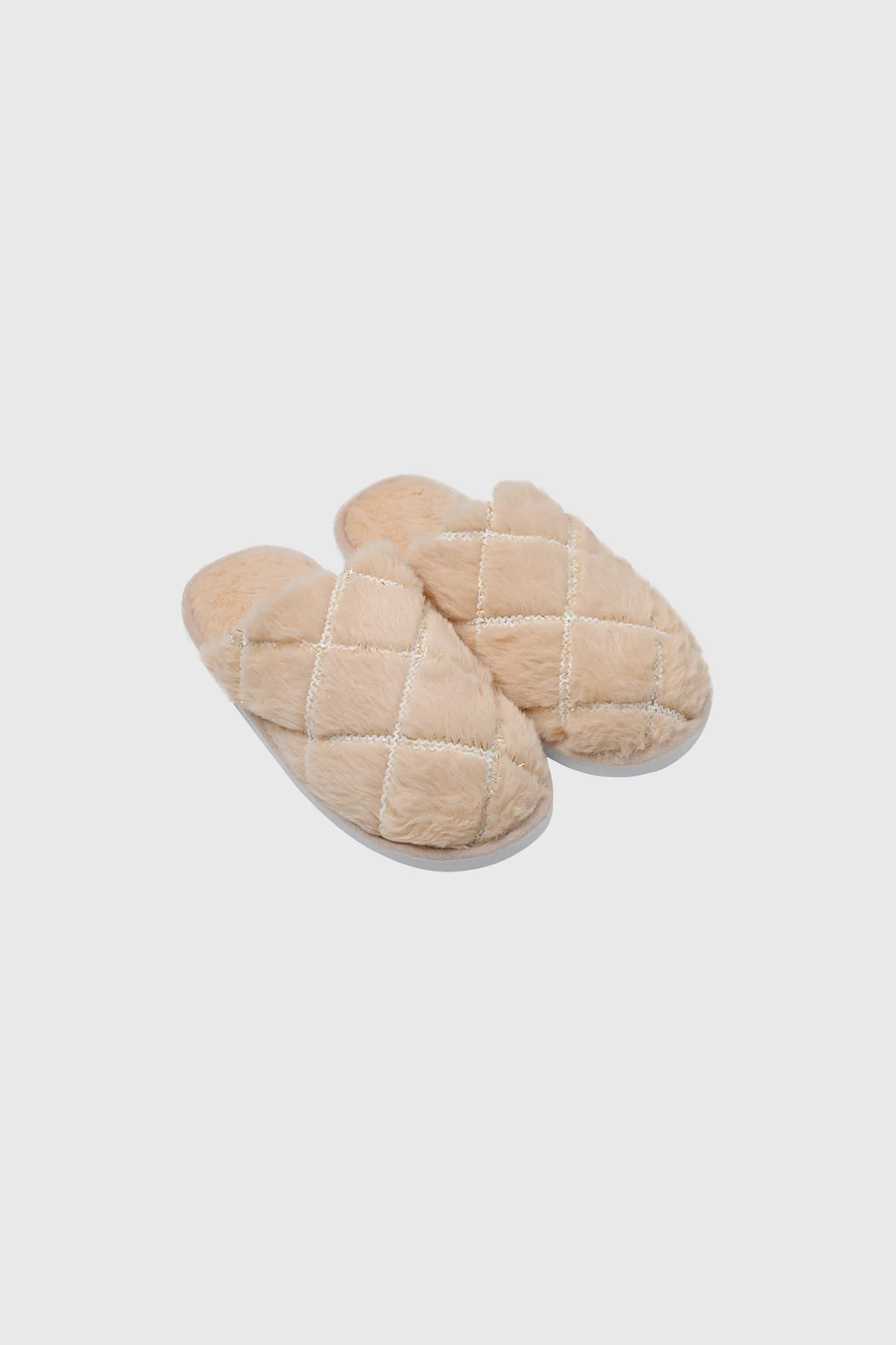 Pantufla Mujer Casual Beige - Image 2