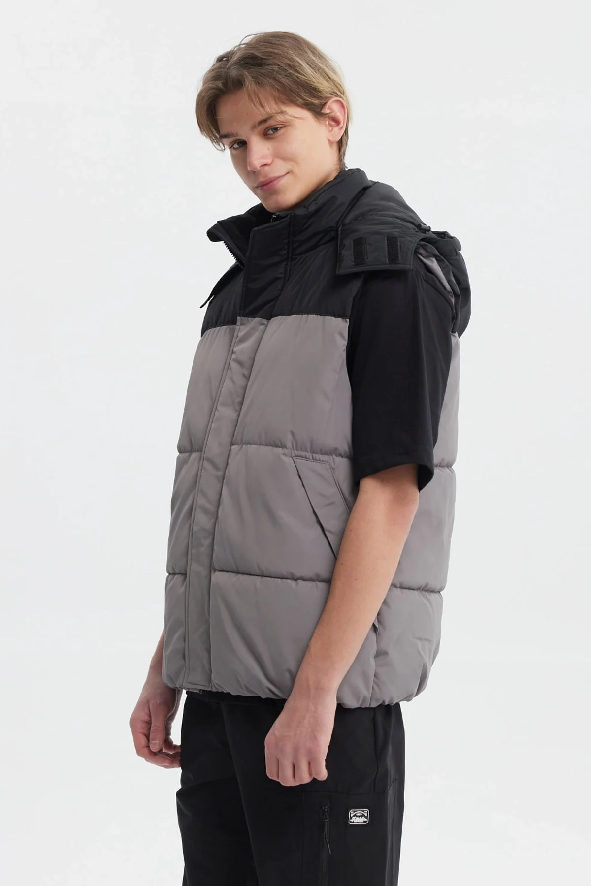 Parka Hombre Puffa Bicolor Negro - Image 2