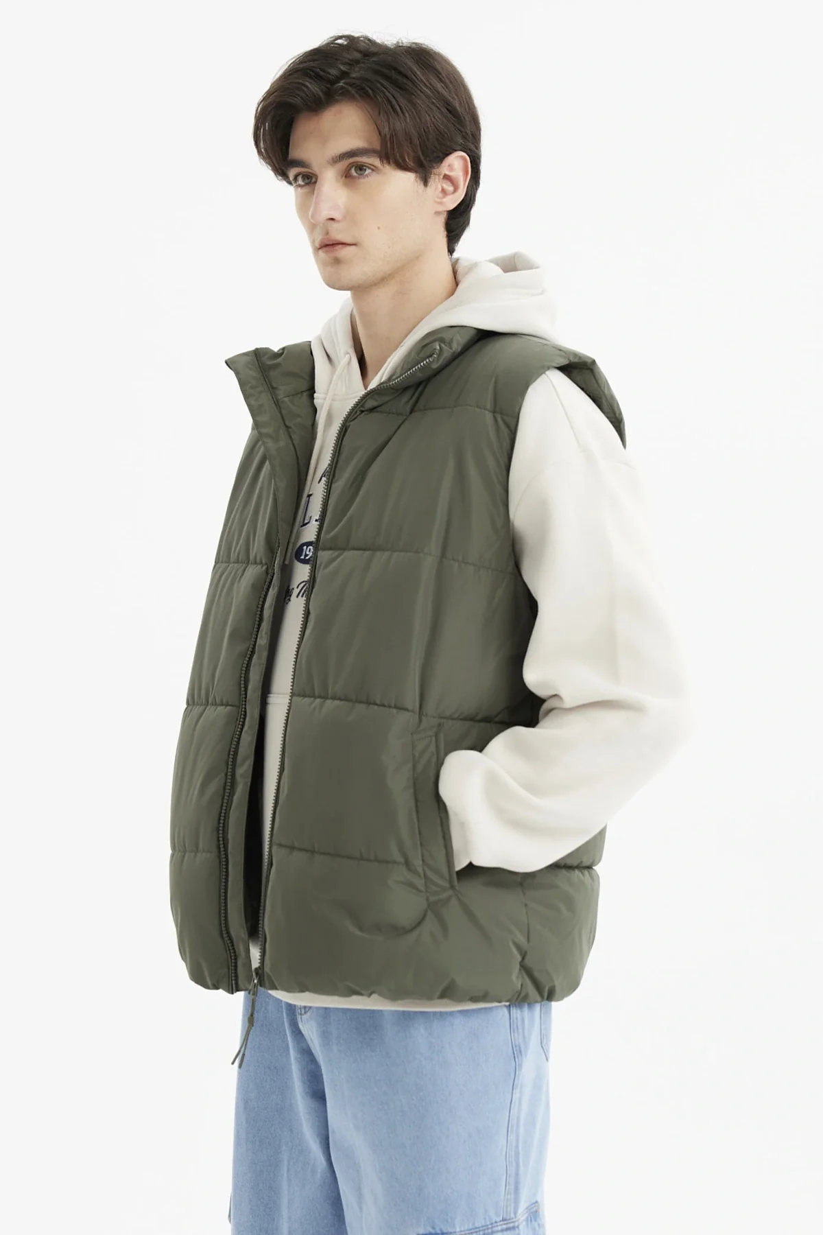 Parka Hombre Puffa Lisa Verde Militar - Image 2