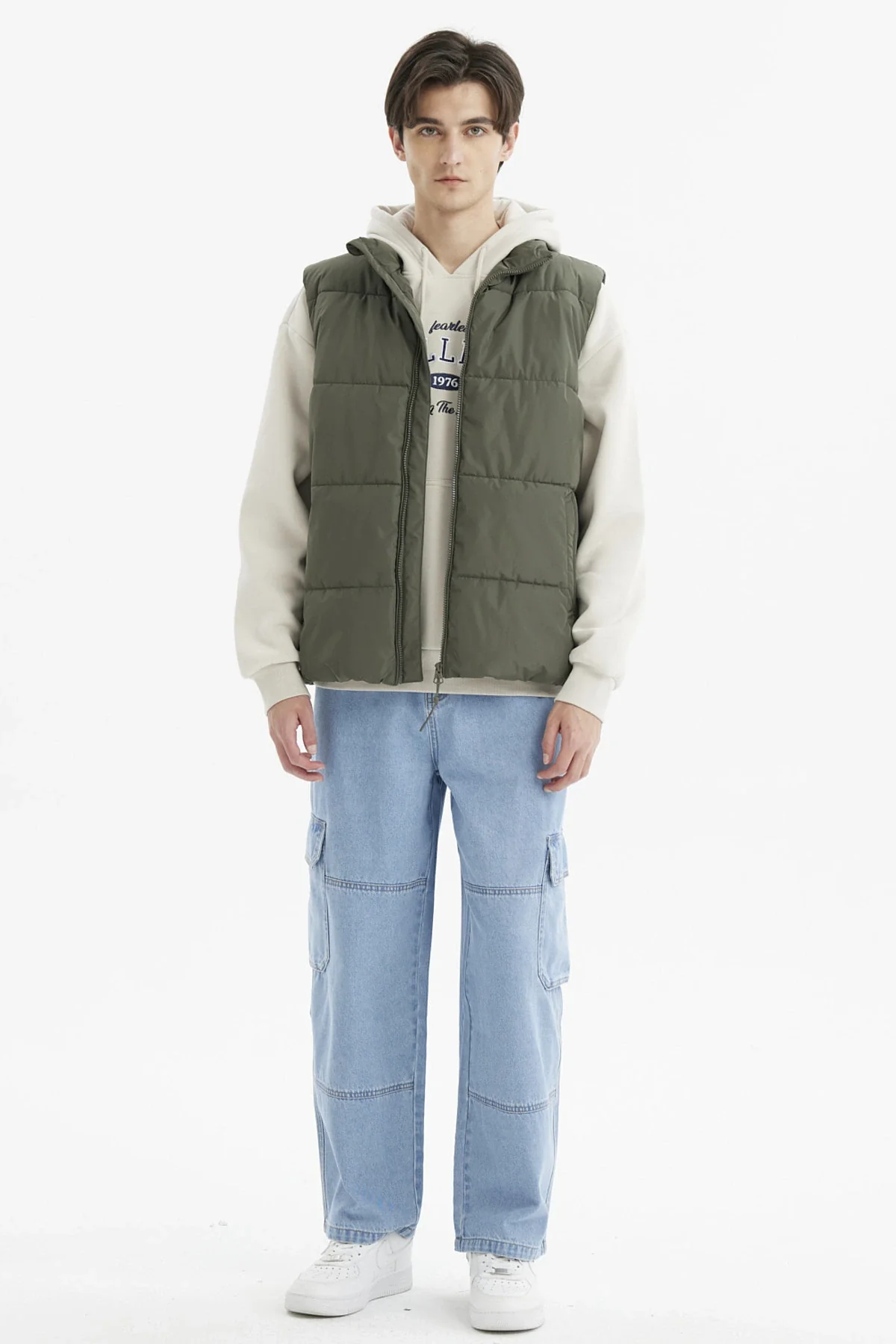 Parka Hombre Puffa Lisa Verde Militar - Image 4