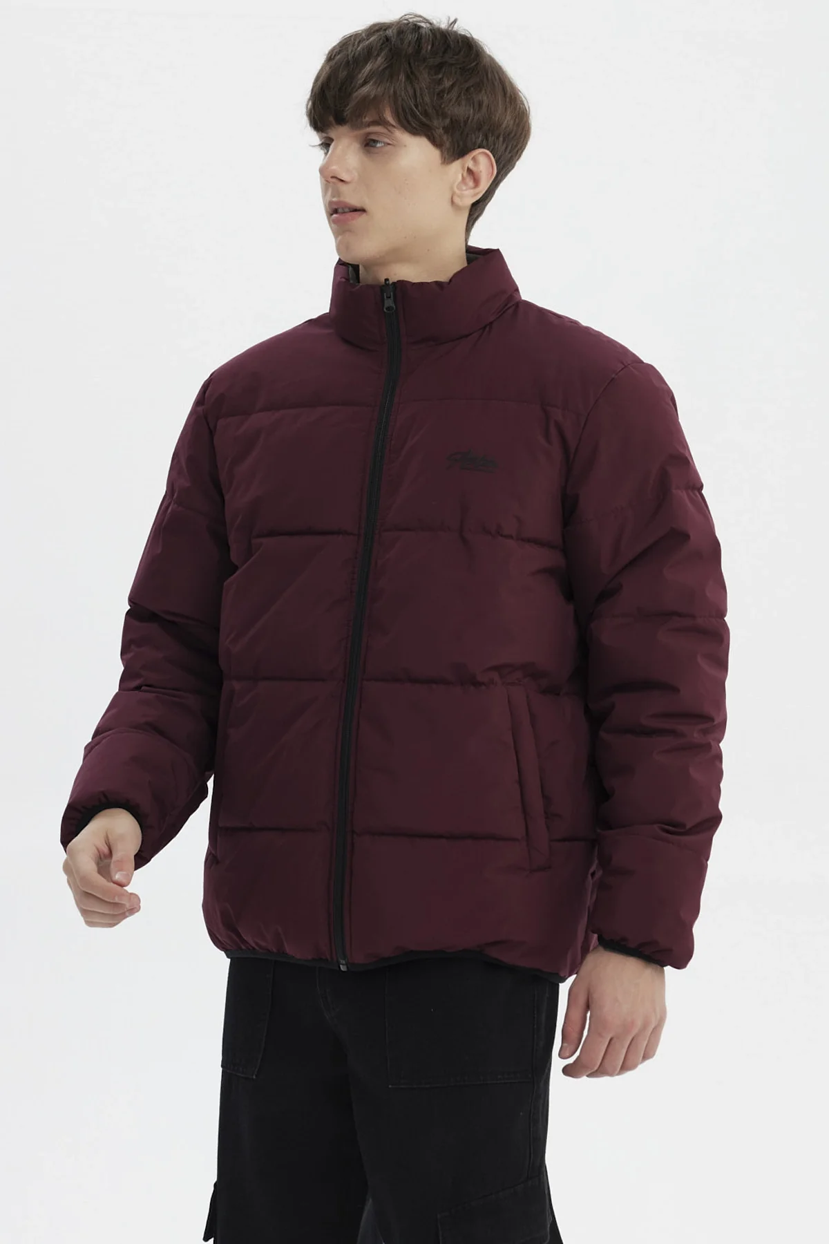 Parka Hombre Slim Reversible Burdeo - Image 2