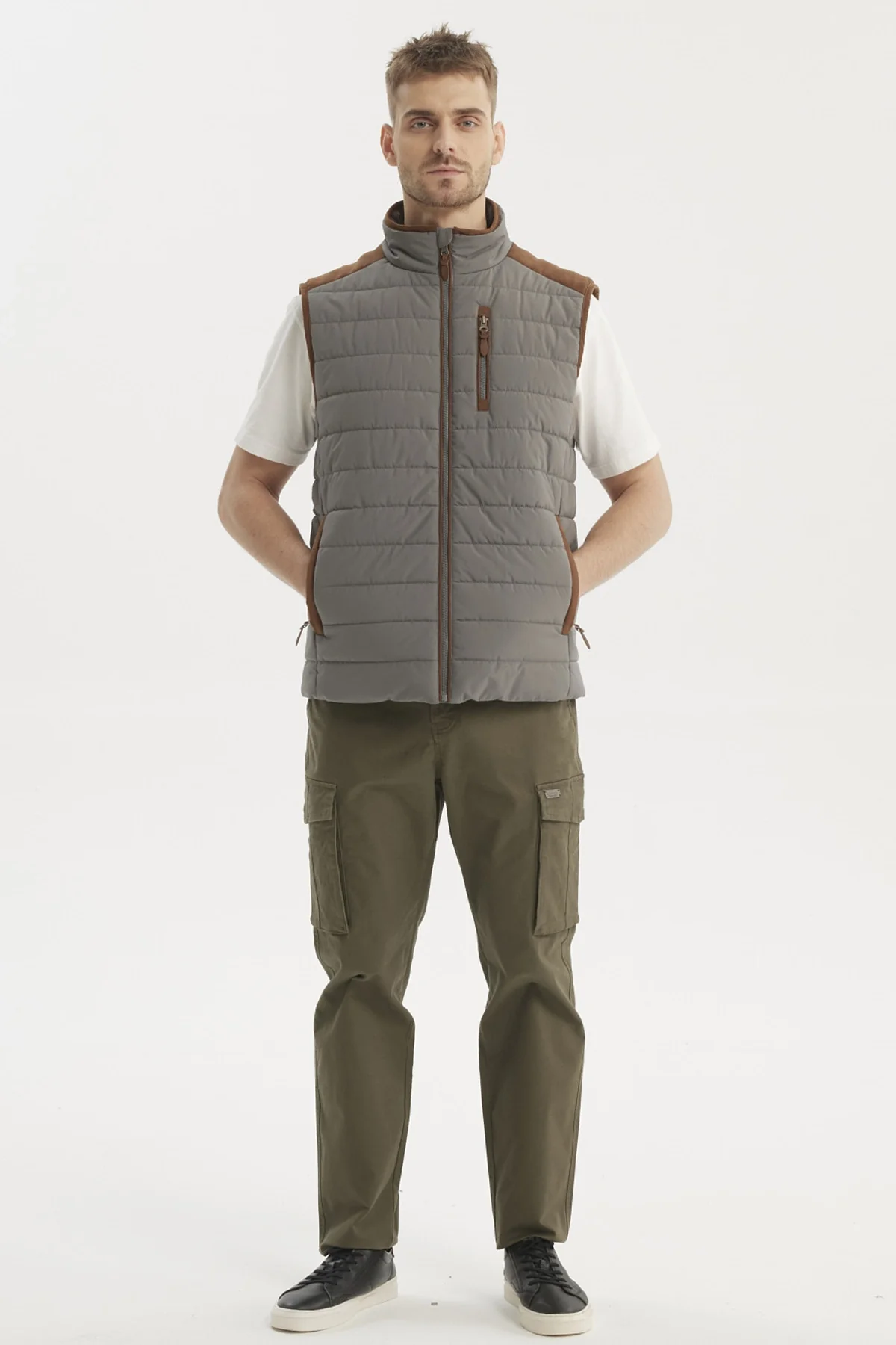 Parka Hombre Slim Gris - Image 4
