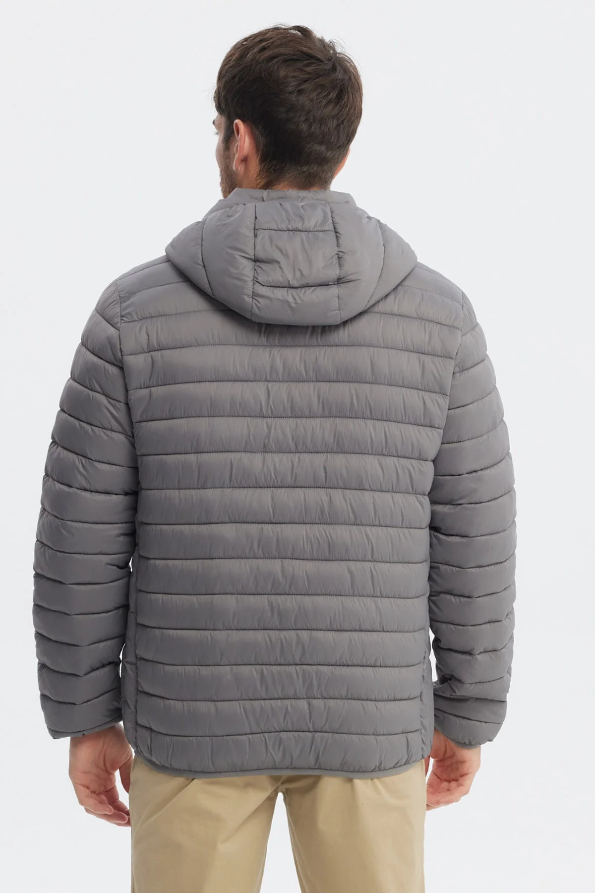 Parka Hombre Slim Gris - Image 3