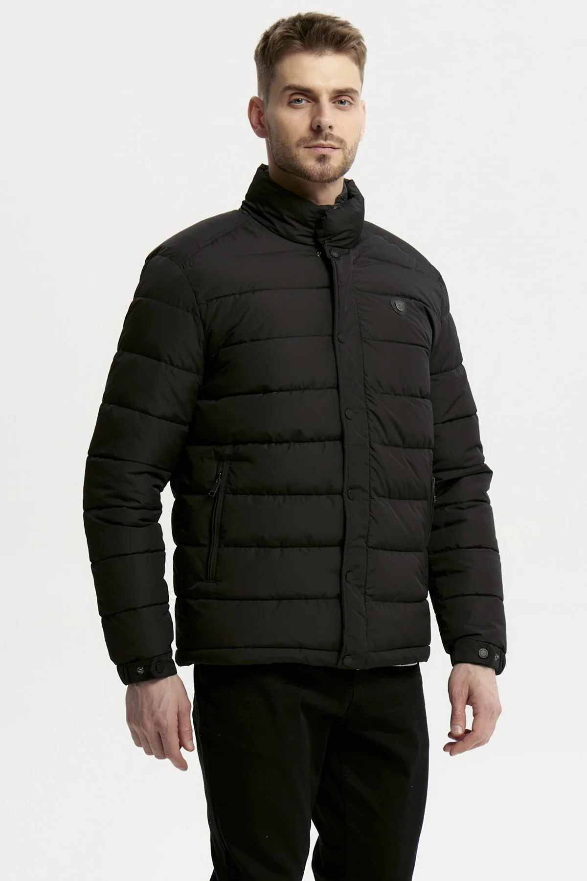 Parka Hombre Slim Negro - Image 2
