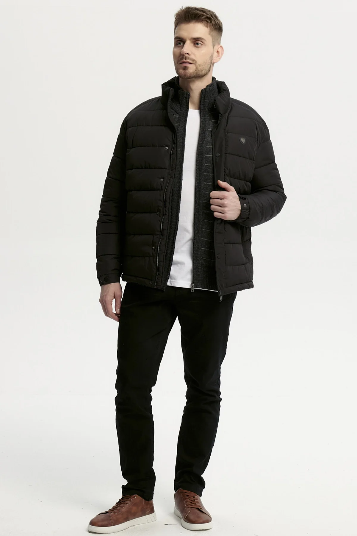 Parka Hombre Slim Negro - Image 4
