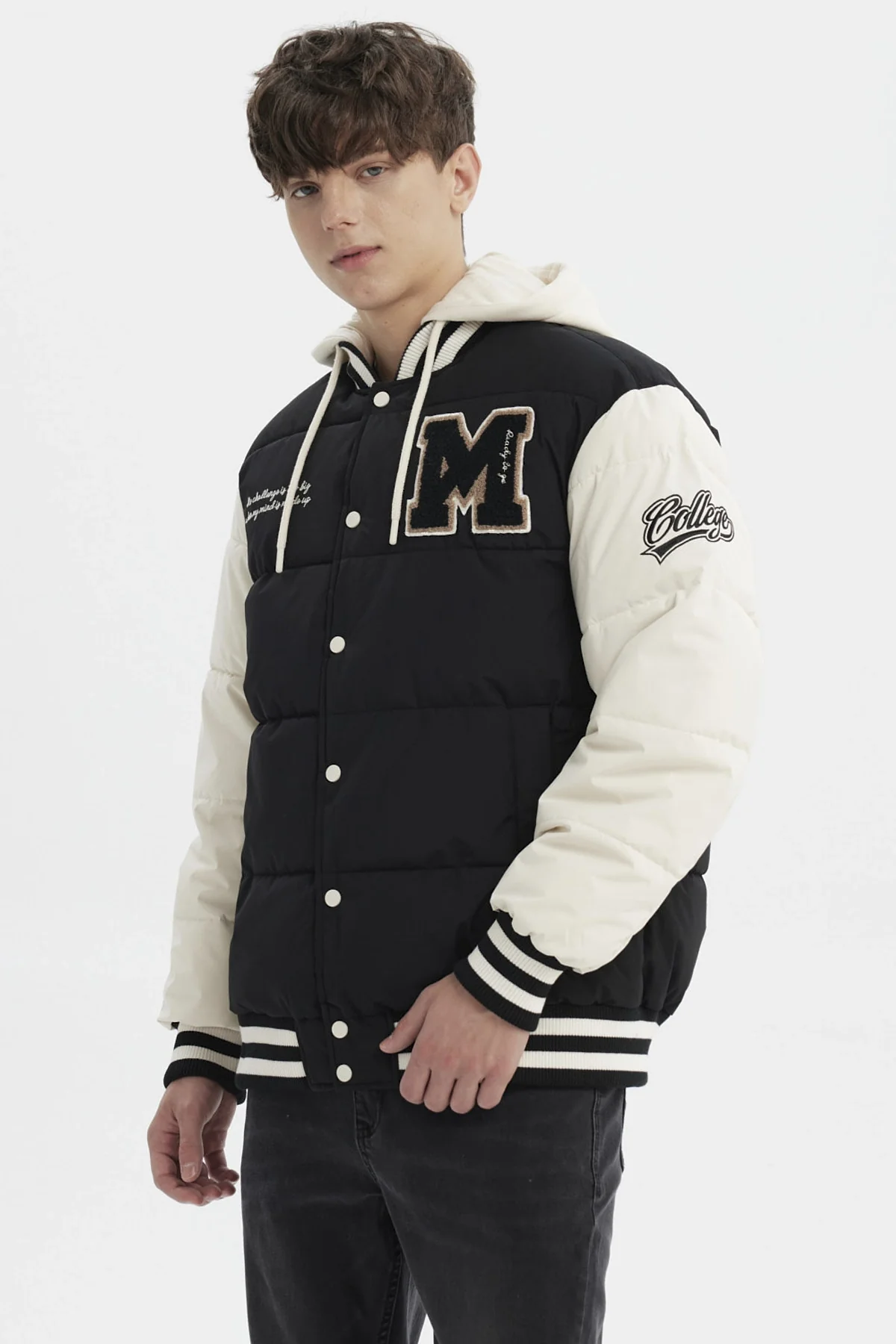 Parka Hombre Slim Negro - Image 2