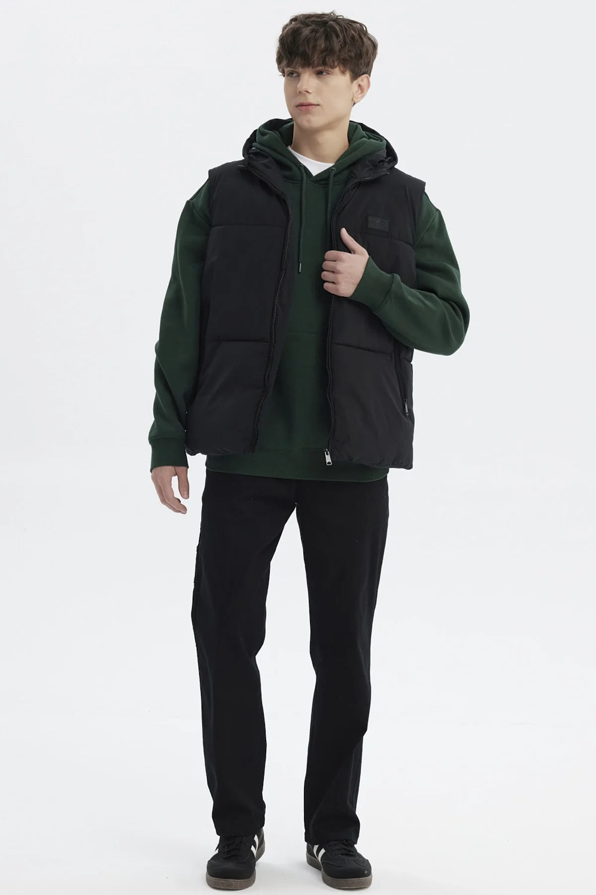 Parka Hombre Slim Negro - Image 4