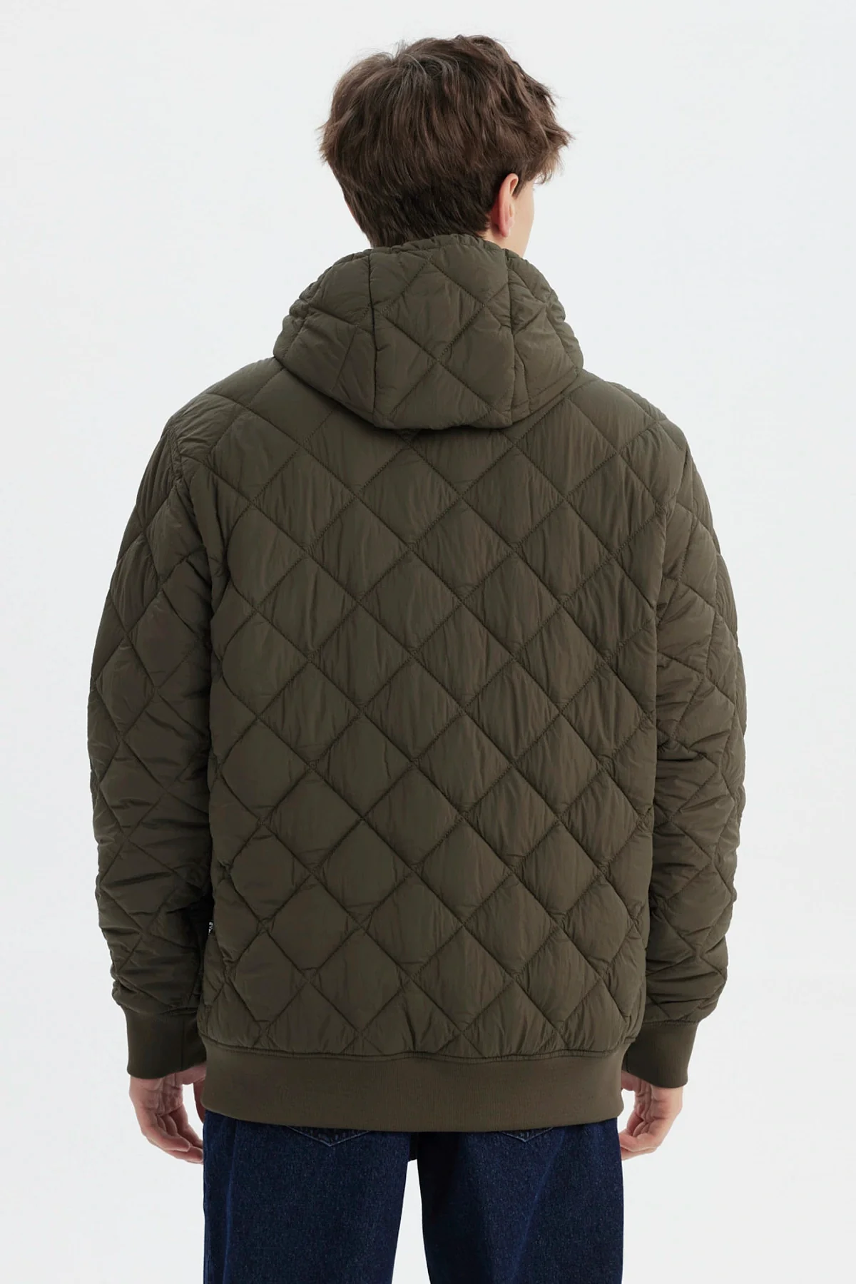 Parka Hombre Slim Verde Militar - Image 3