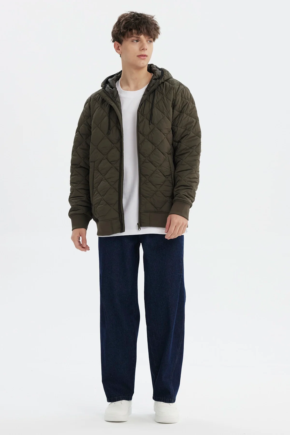 Parka Hombre Slim Verde Militar - Image 4