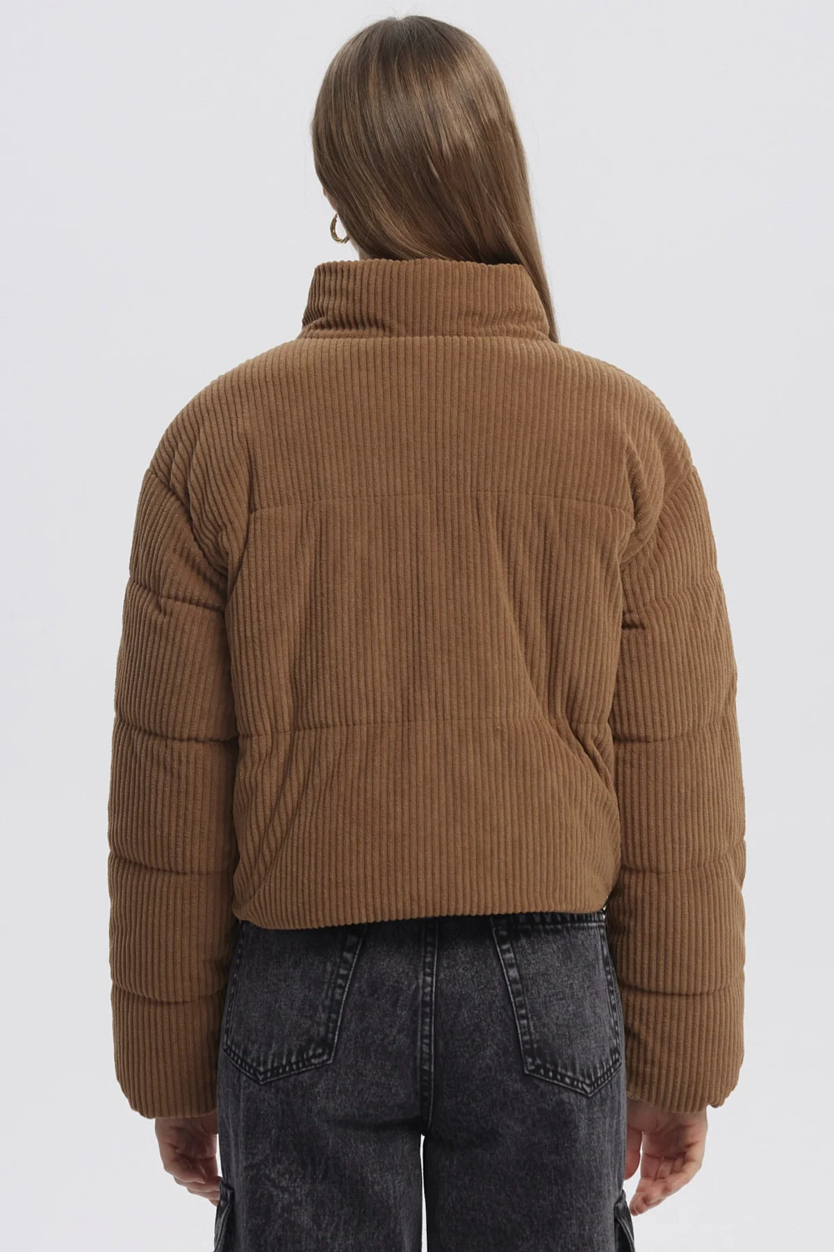 Parka Mujer Calce Largo Camel Oscuro - Image 3