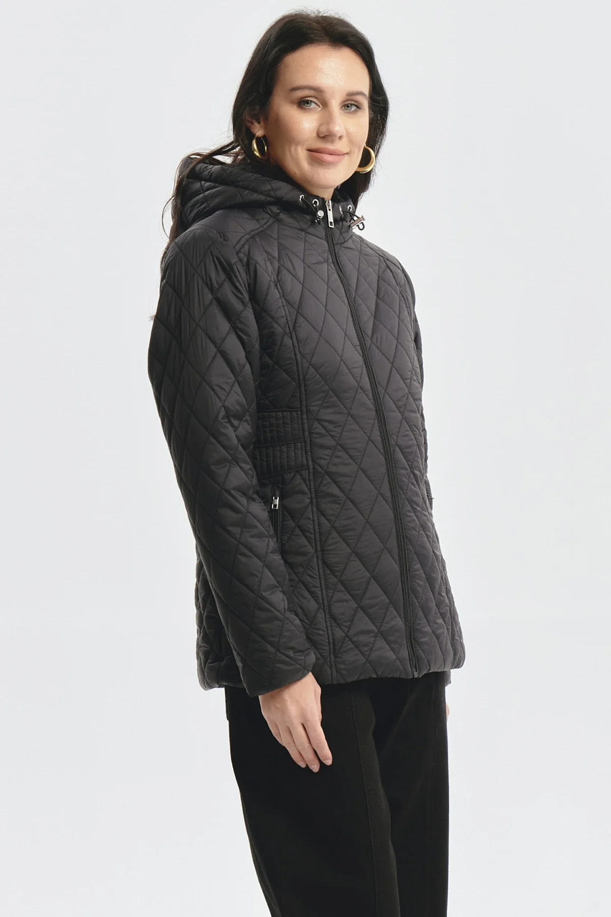 Parka Mujer Con Chiporro Negro - Image 2