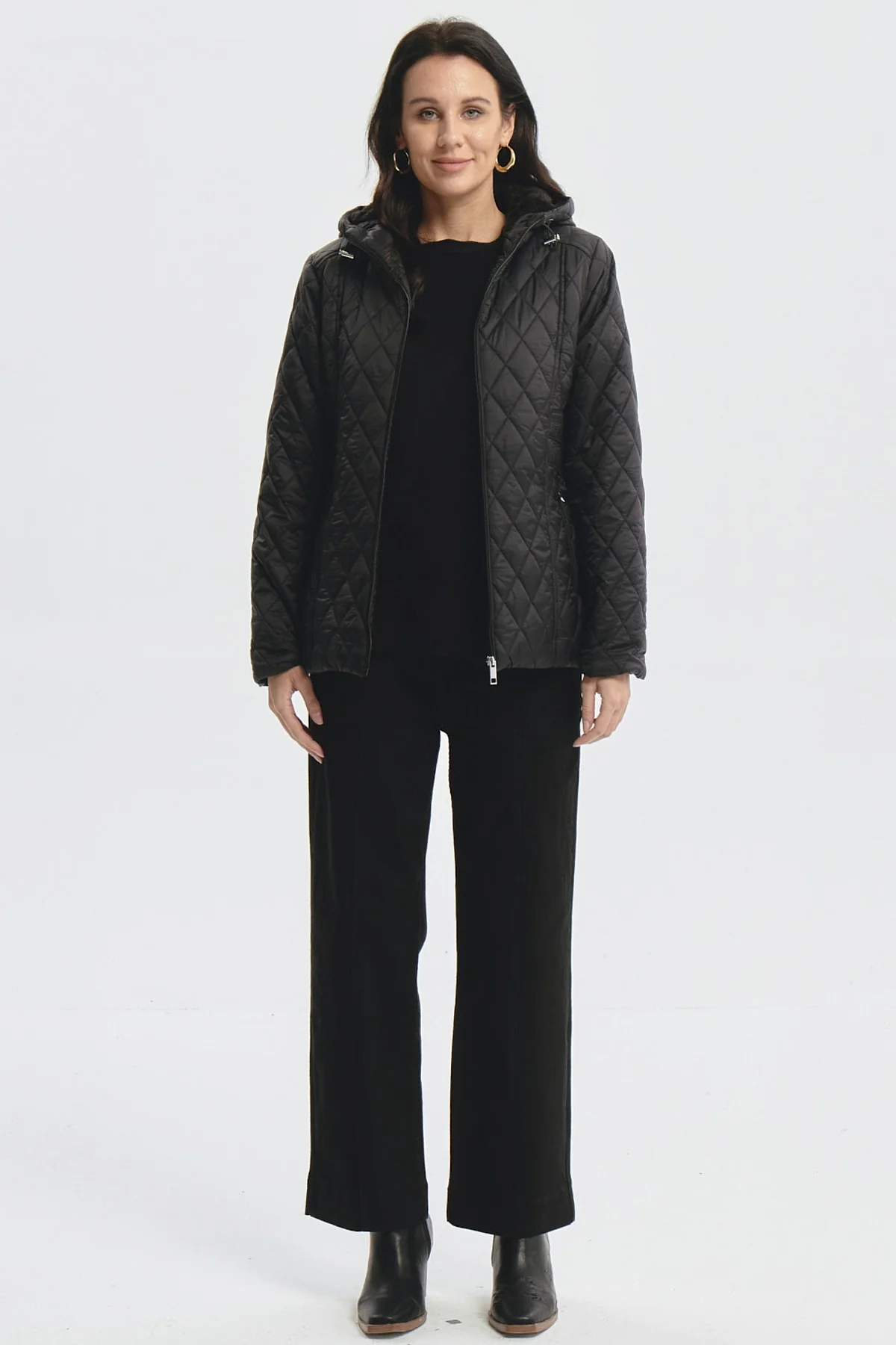 Parka Mujer Con Chiporro Negro - Image 4