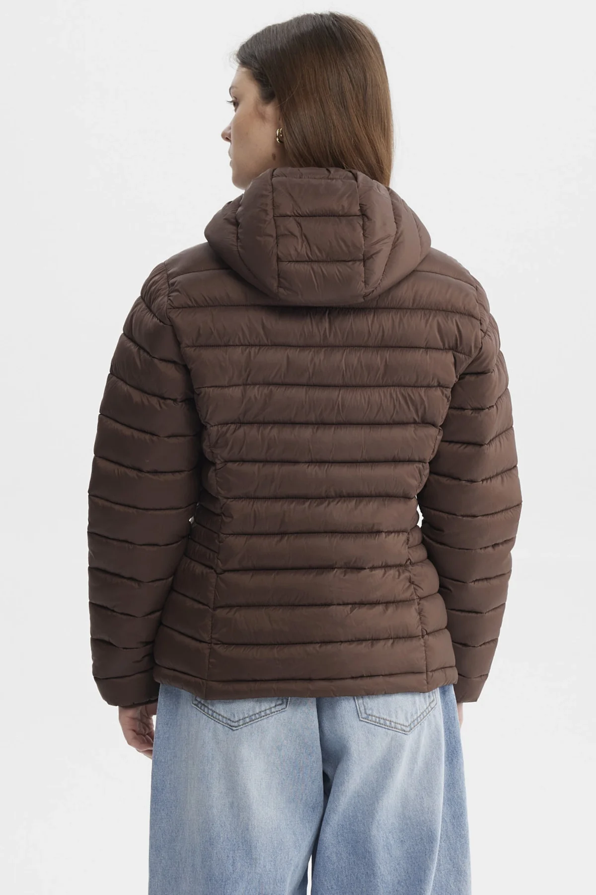 Parka Mujer Corta Plummy Cortes Café Oscuro - Image 3