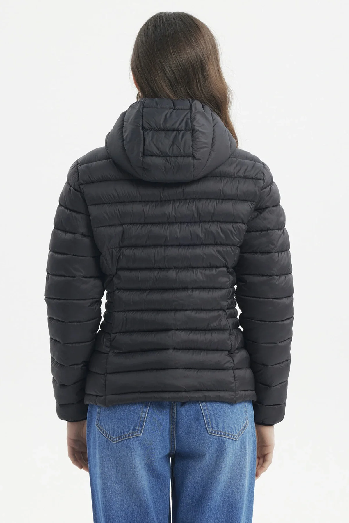 Parka Mujer Corta Plummy Cortes Negro - Image 3