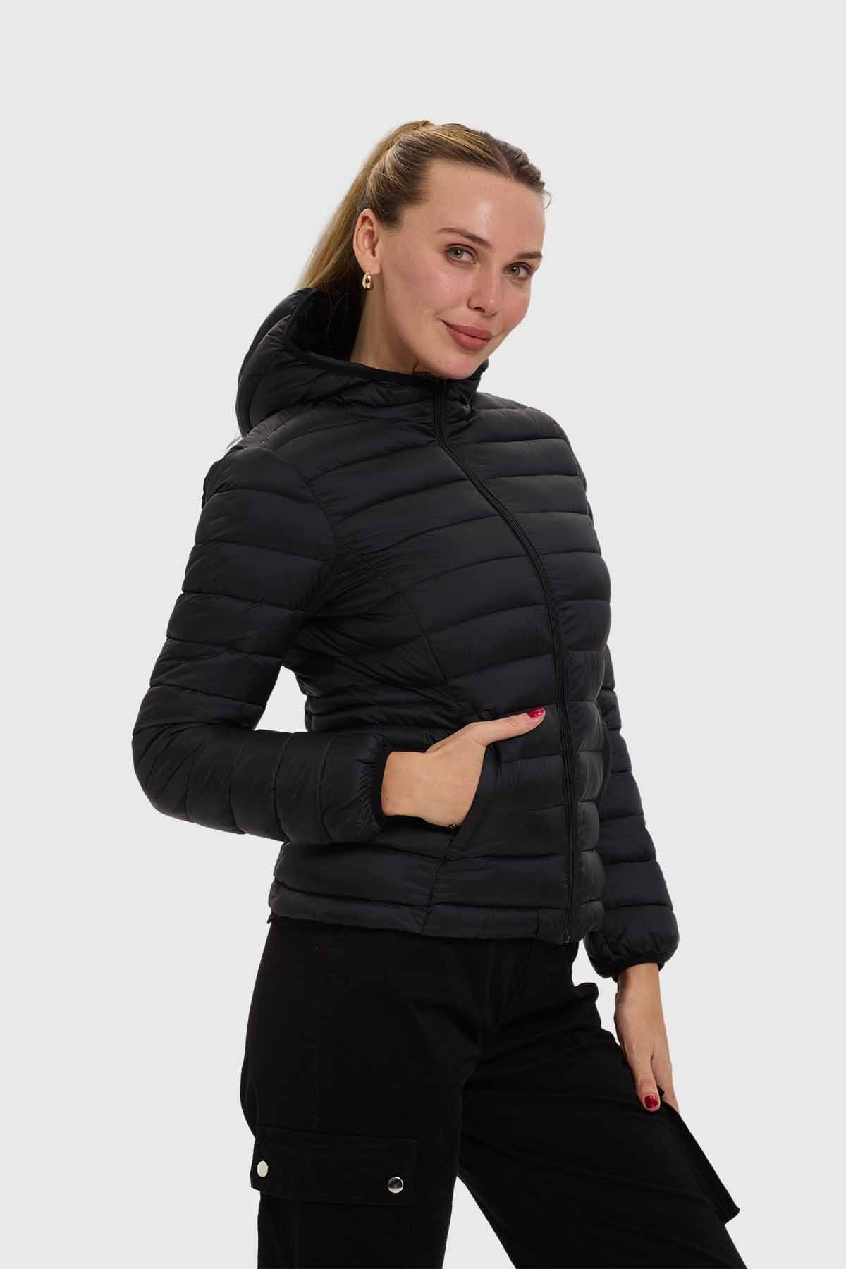 Parka Mujer Corta Plummy Negro - Image 2