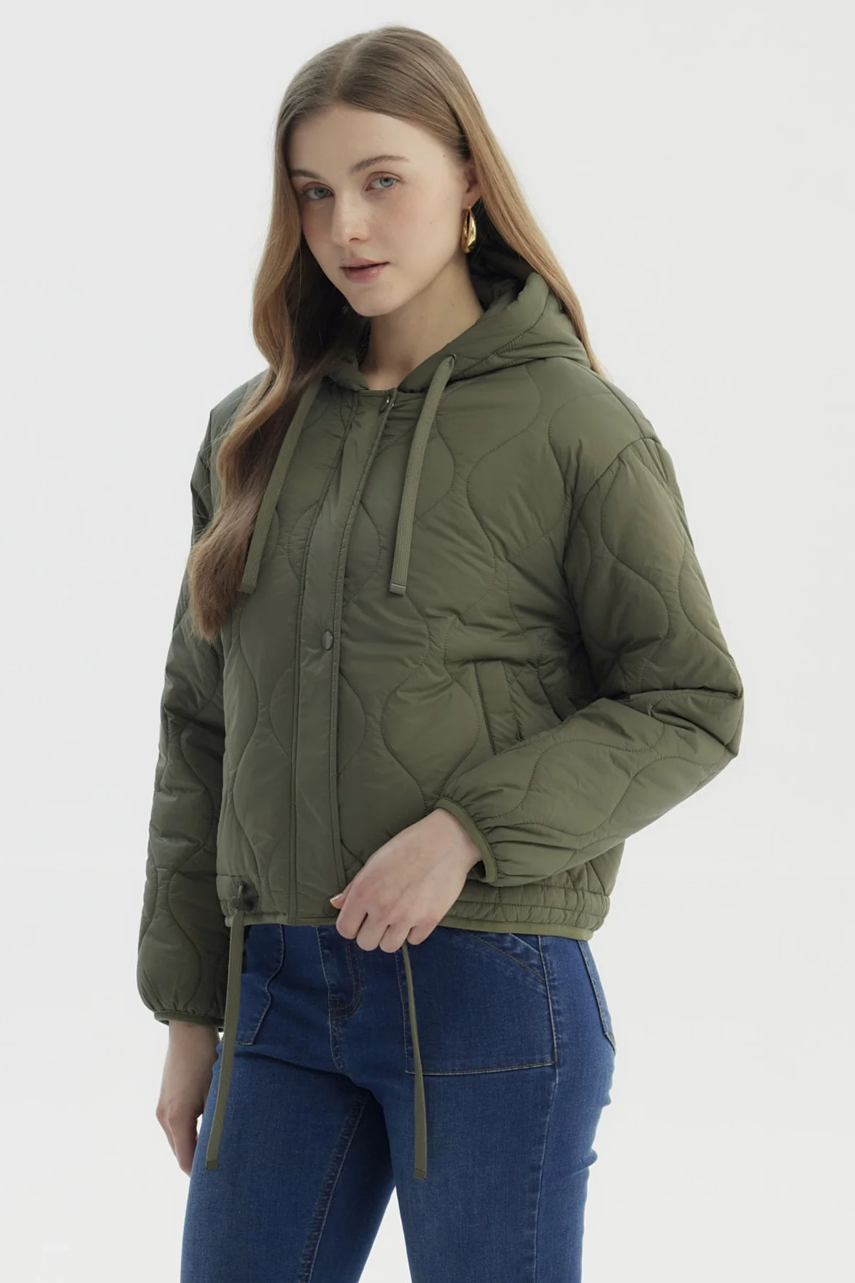 Parka Mujer New Verde Militar - Image 2