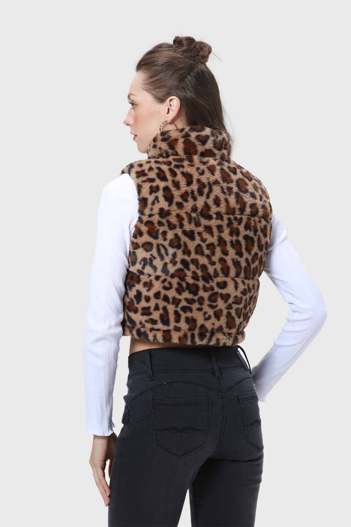 Parka Mujer Piel Reversible Café - Image 3