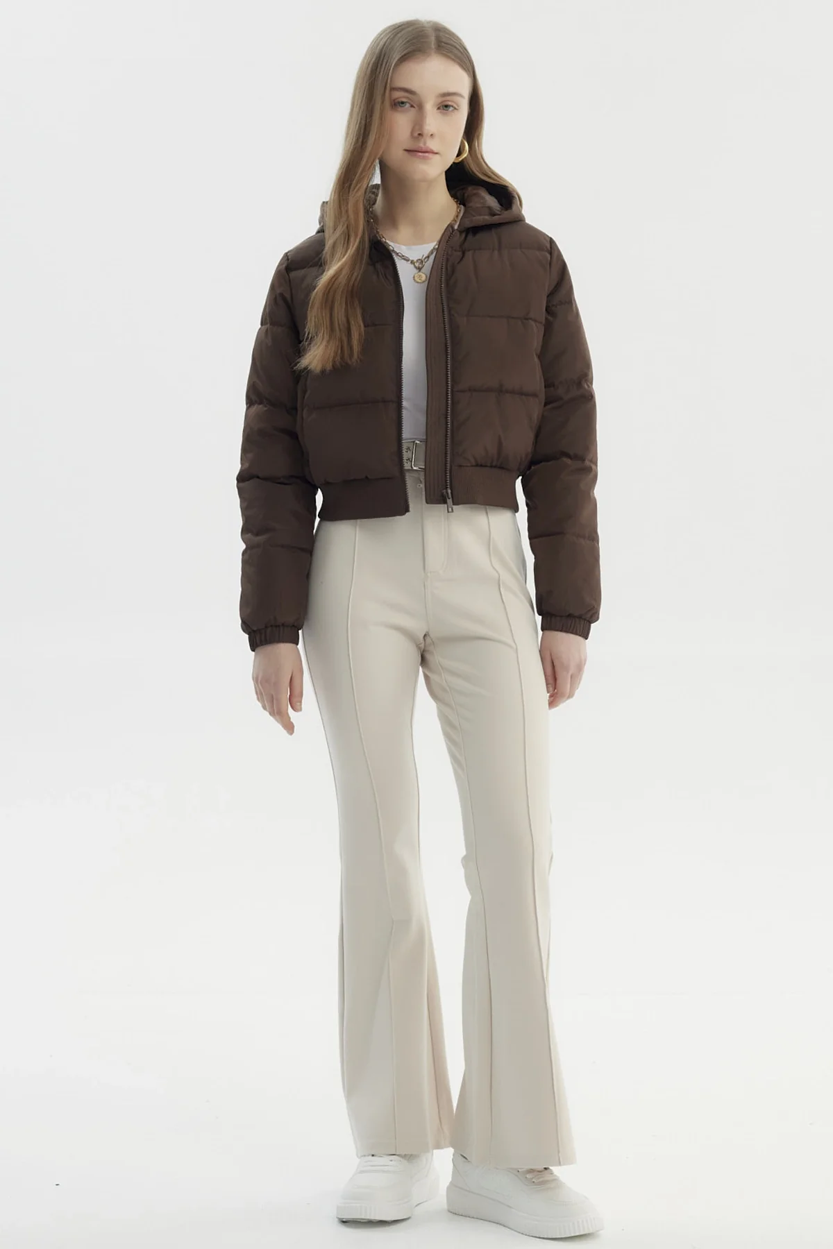 Parka Mujer Puffa Chiporro Café - Image 4
