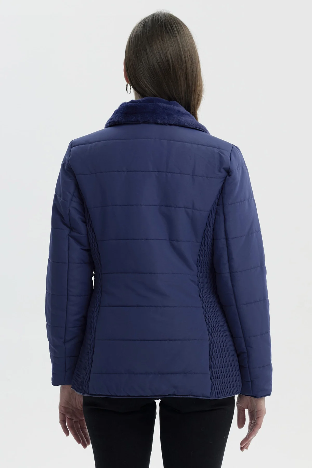 Parka Mujer Slim Azul - Image 3
