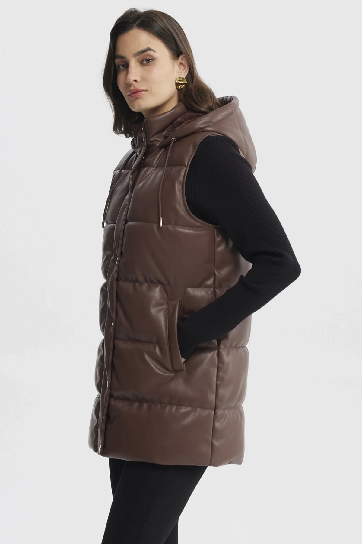 Parka Mujer Slim Café Claro - Image 2