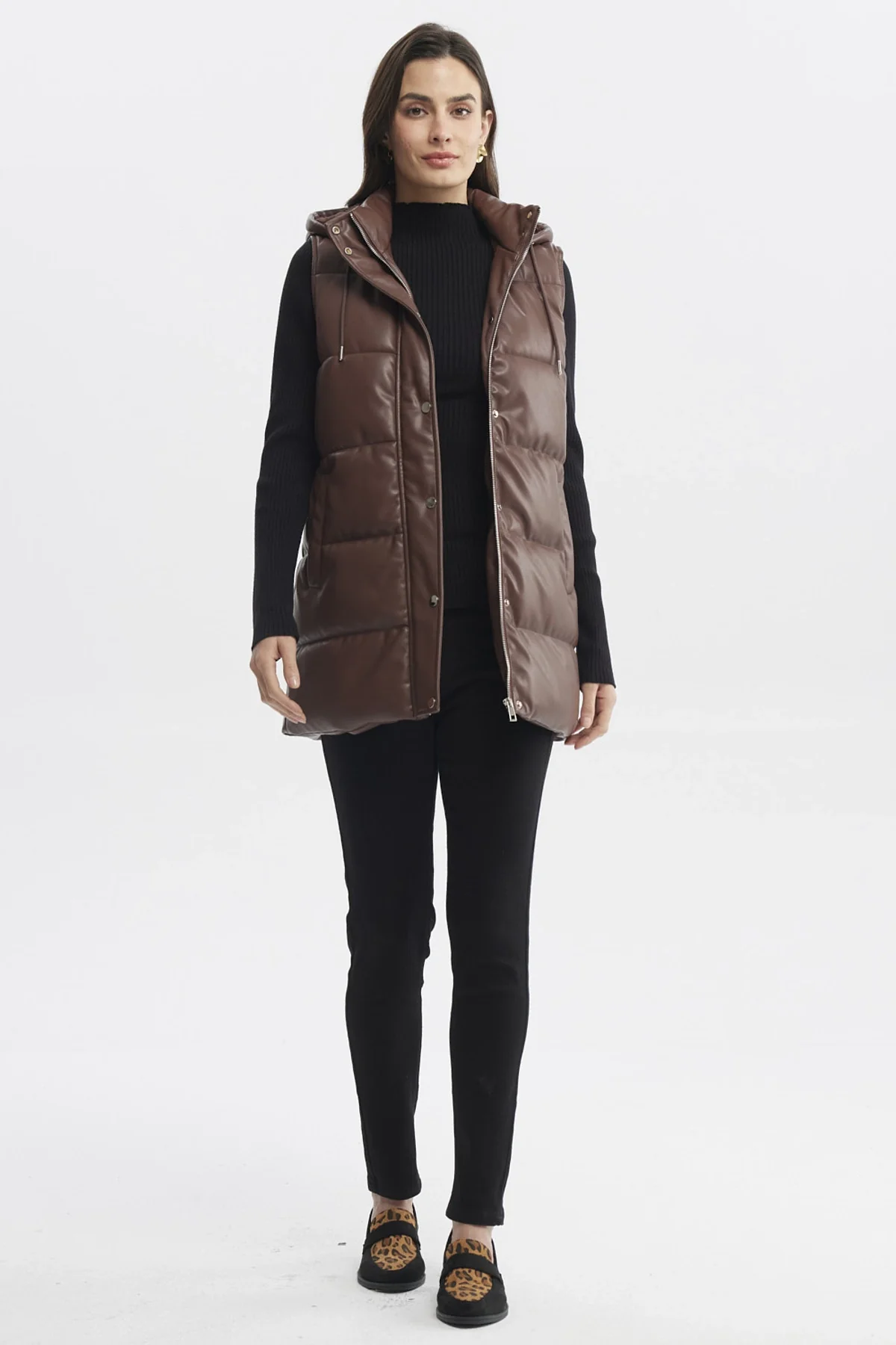 Parka Mujer Slim Café Claro - Image 4