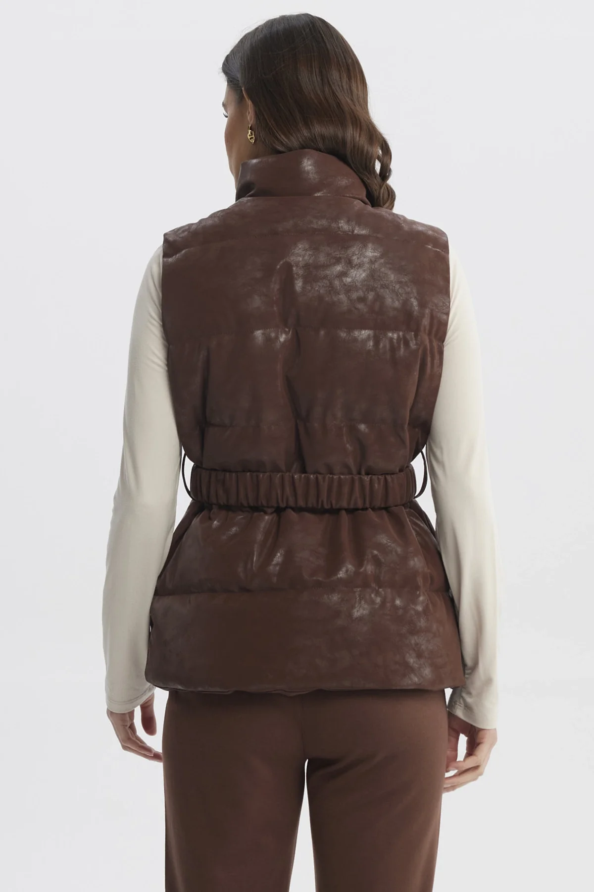 Parka Mujer Slim Café Claro - Image 3