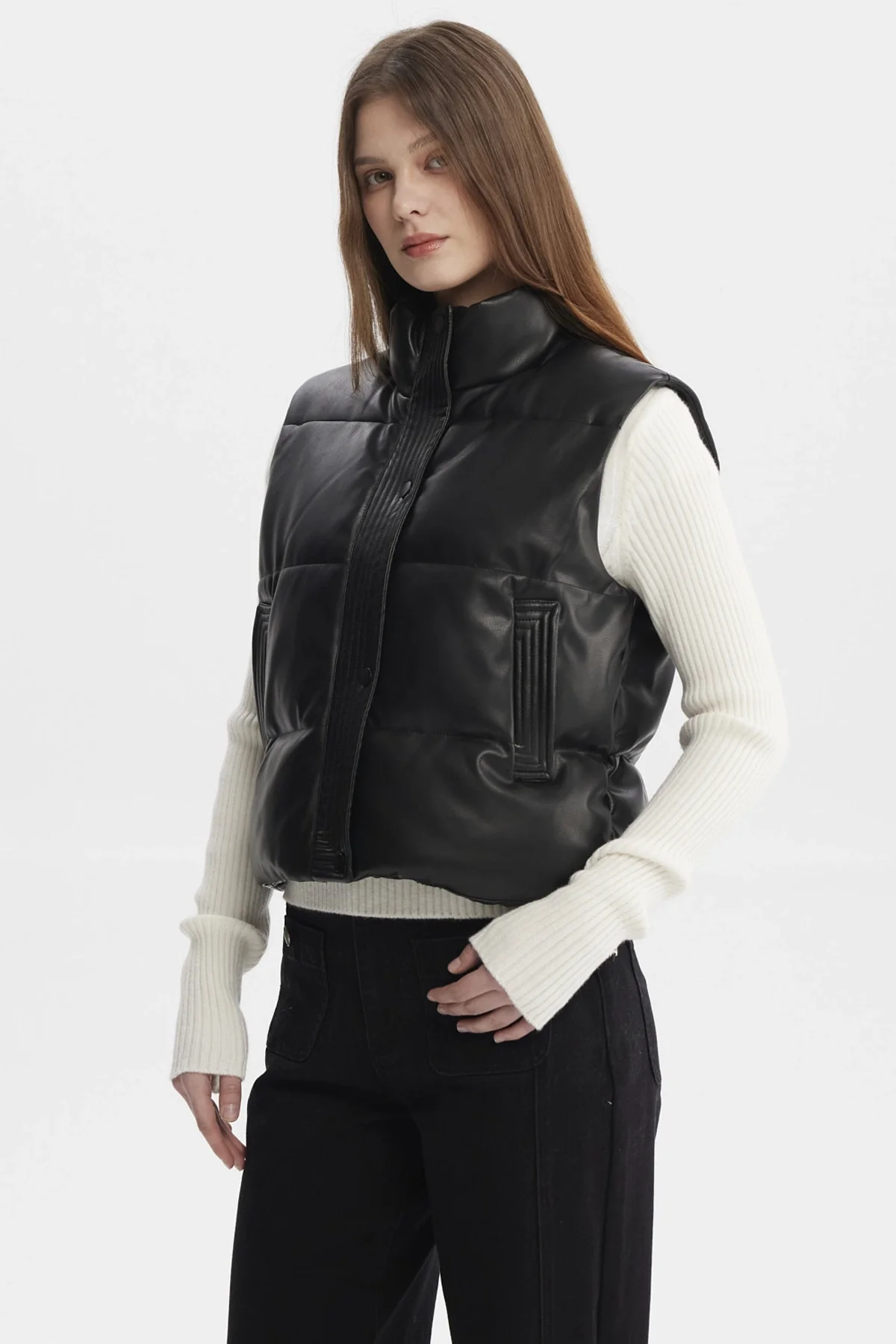 Parka Mujer Slim Negro - Image 2