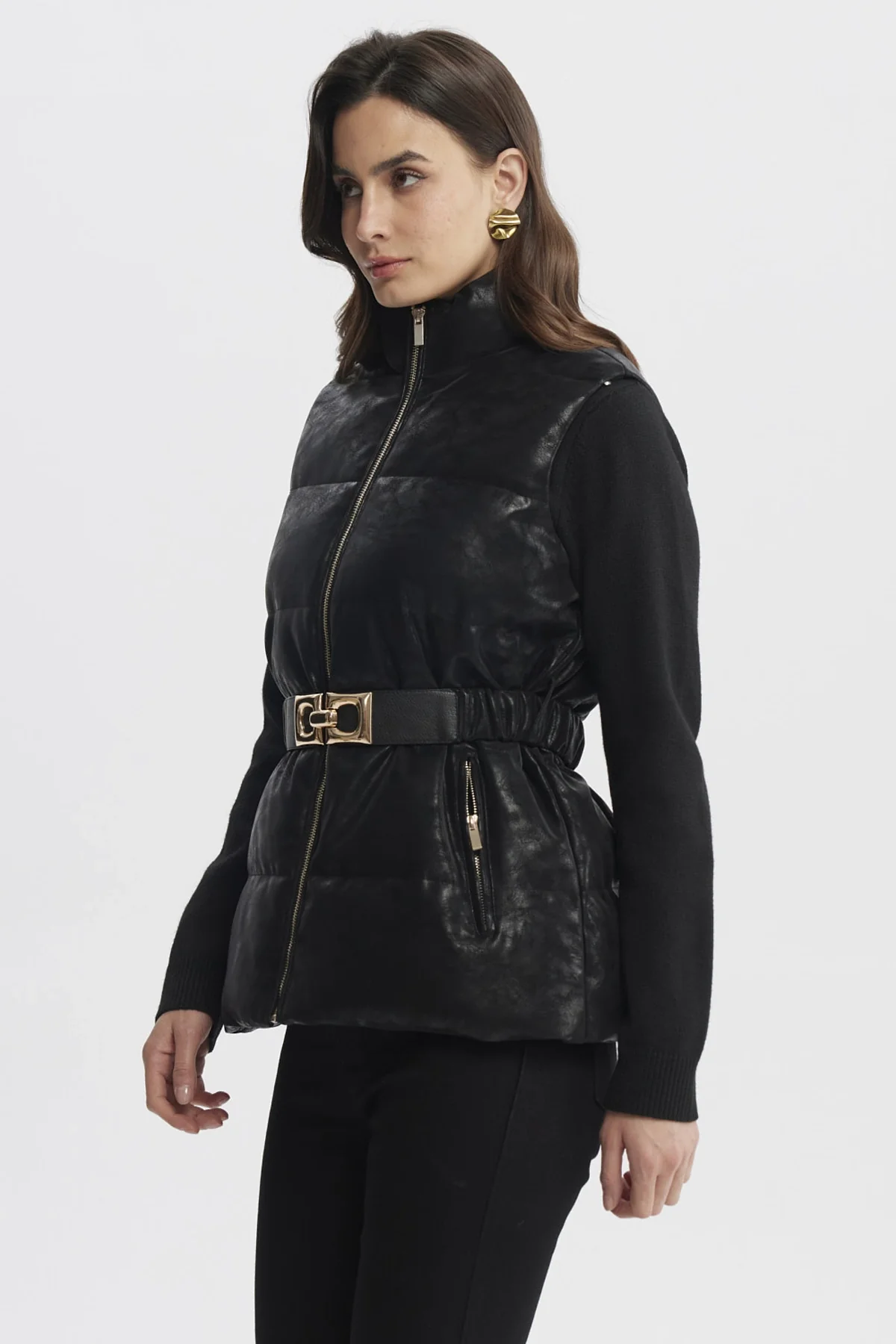 Parka Mujer Slim Negro - Image 2