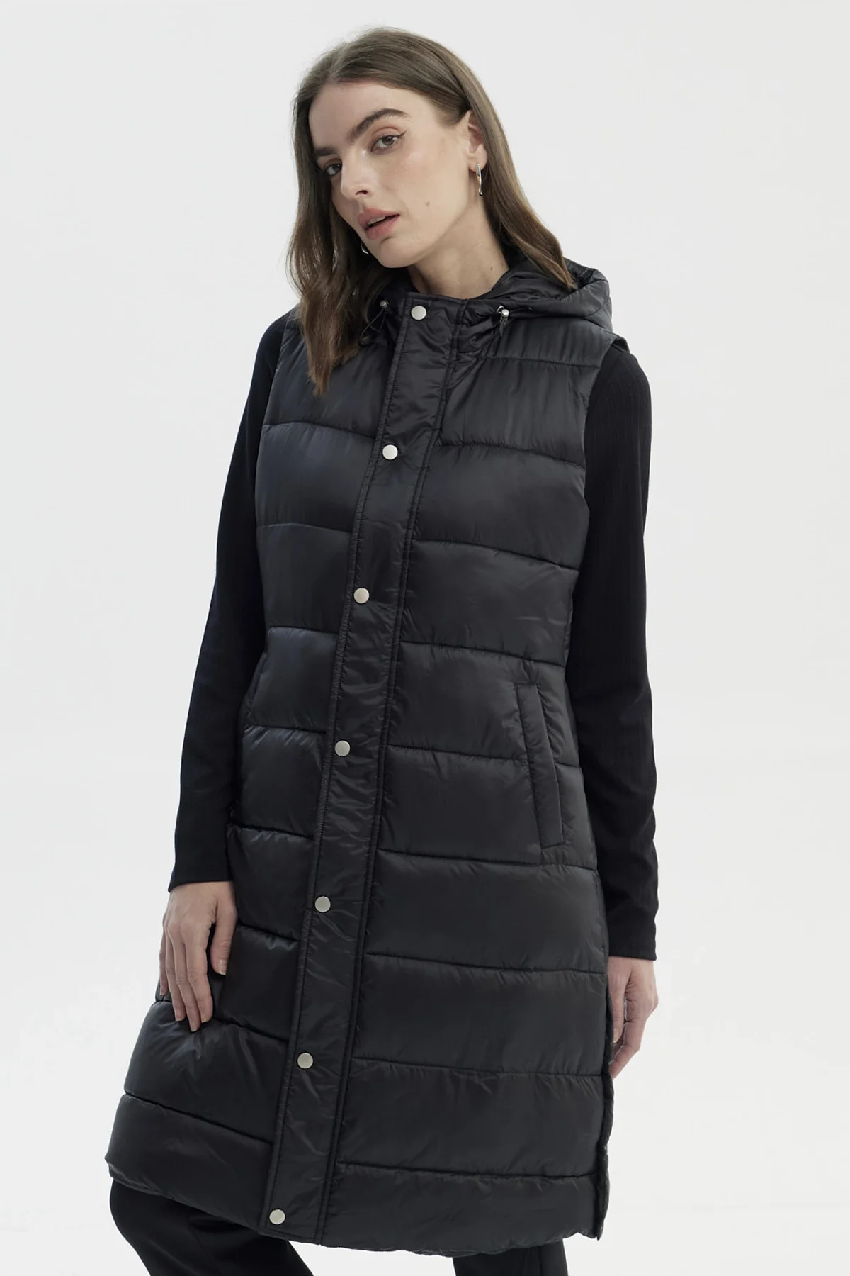 Parka Mujer Slim Negro - Image 2
