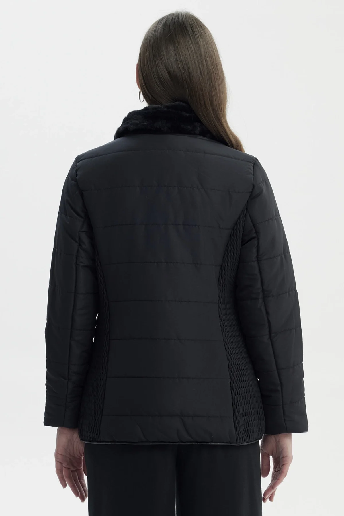 Parka Mujer Slim Negro - Image 3