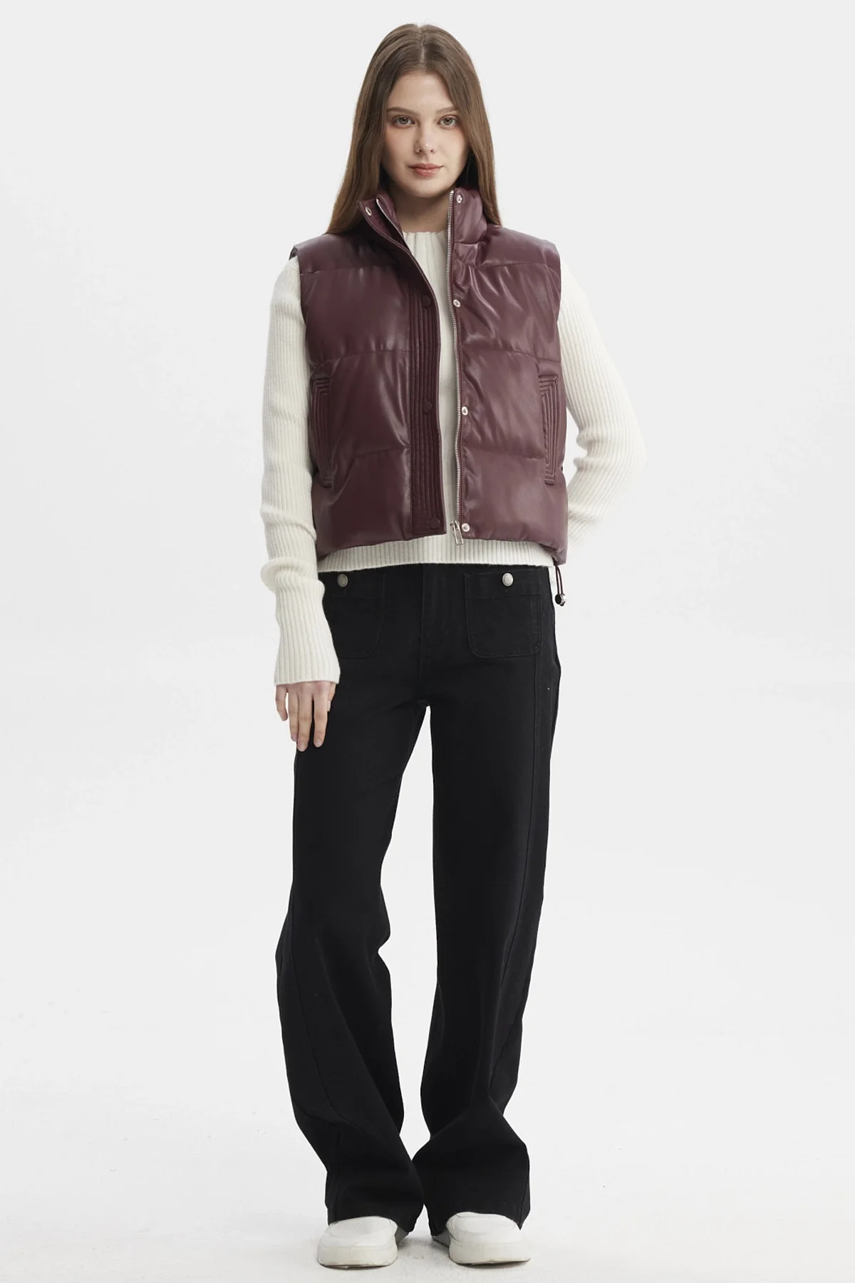 Parka Mujer Slim Rojo - Image 4