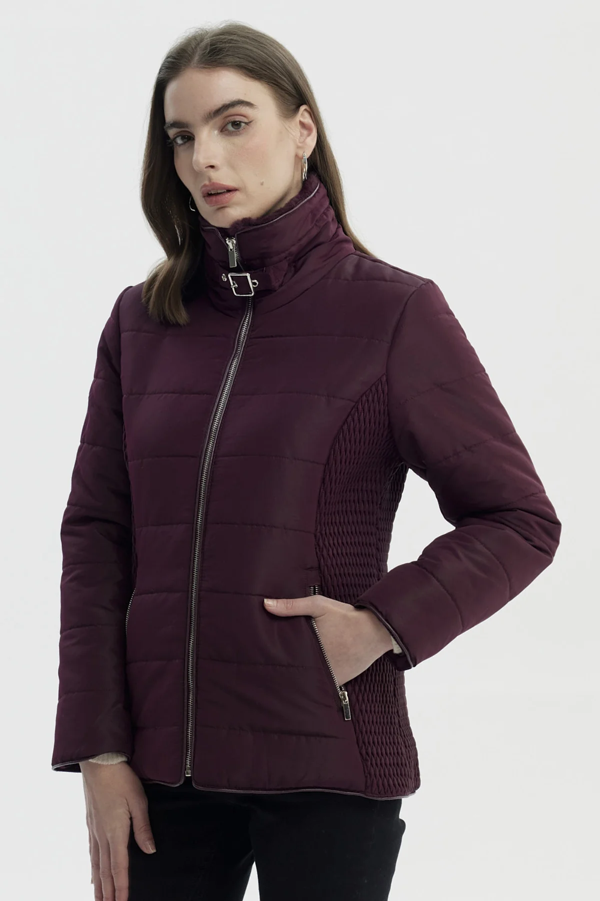 Parka Mujer Slim Rojo - Image 2