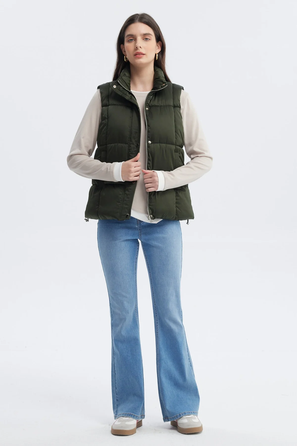 Parka Mujer Slim Verde Musgo - Image 4