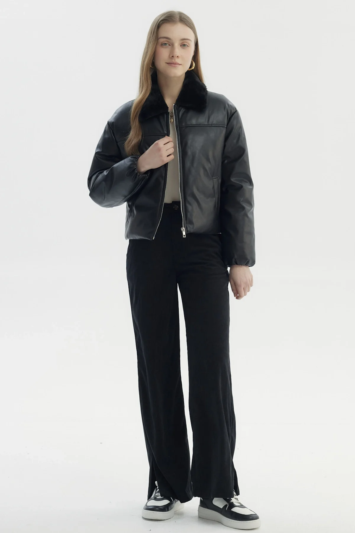 Parka Mujer Wide Acolchado Negro - Image 4