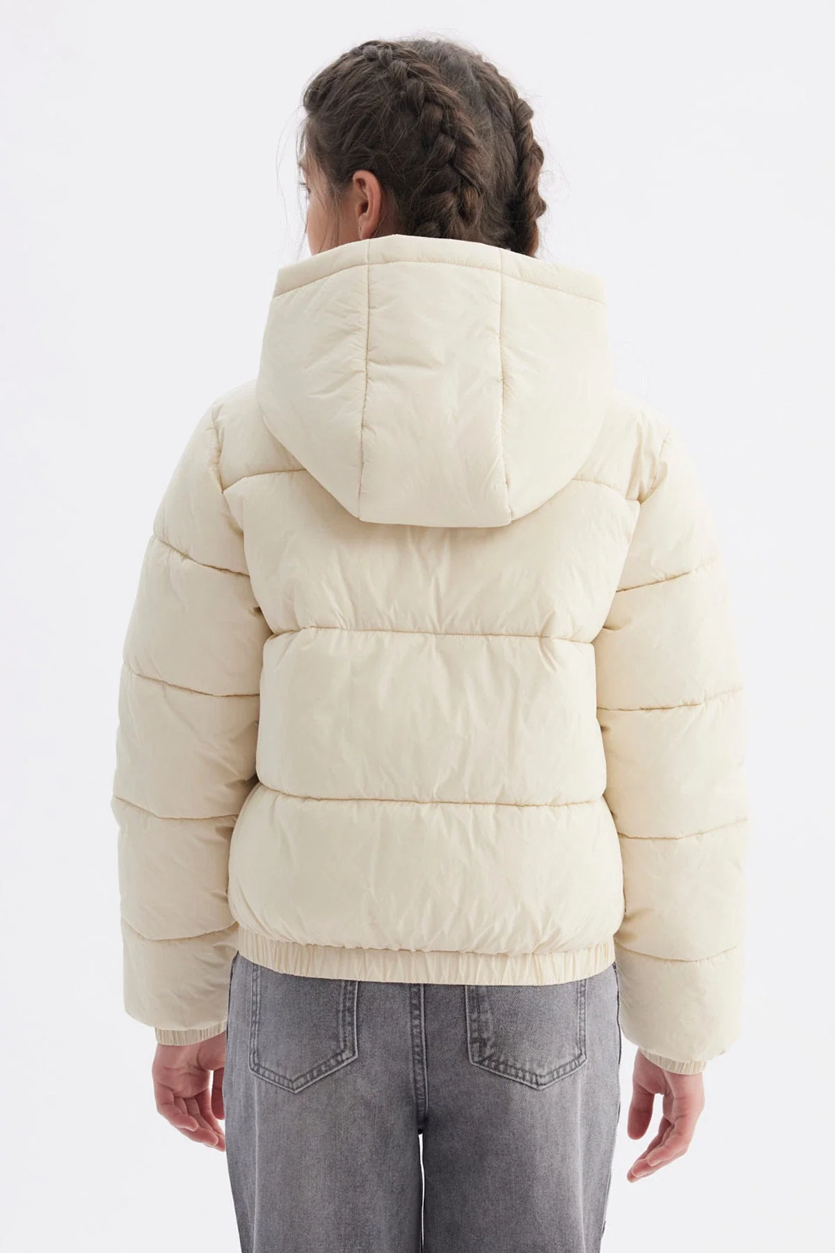 Parka Niña Básica Teen Crudo - Image 3