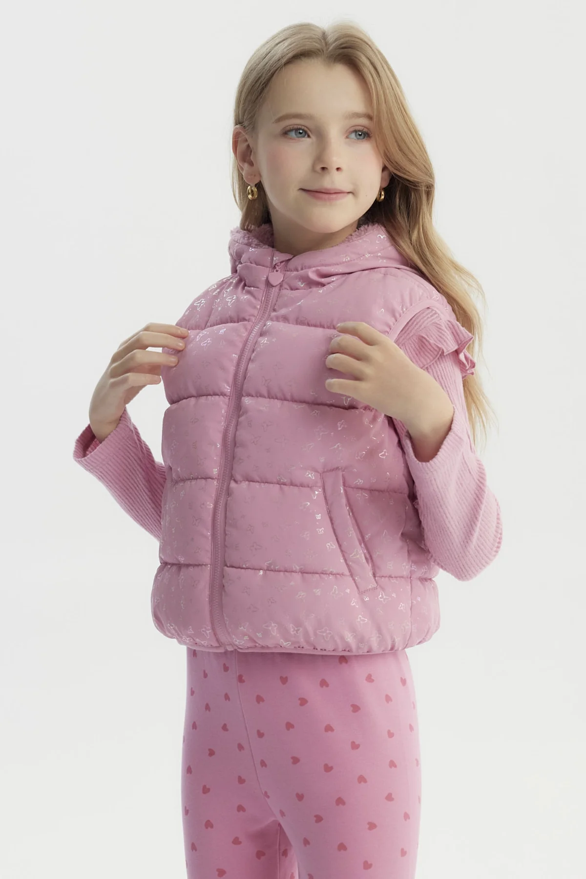 Parka Niña Polar Interior Rosado - Image 2
