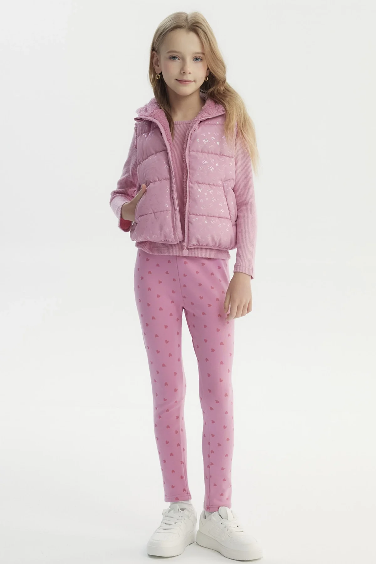 Parka Niña Polar Interior Rosado - Image 4