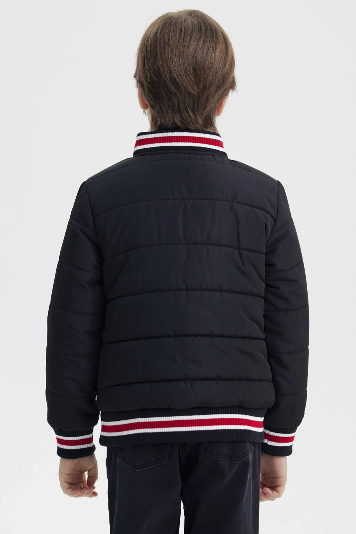Parka Niño Cuello Con Cierre Negro - Image 3