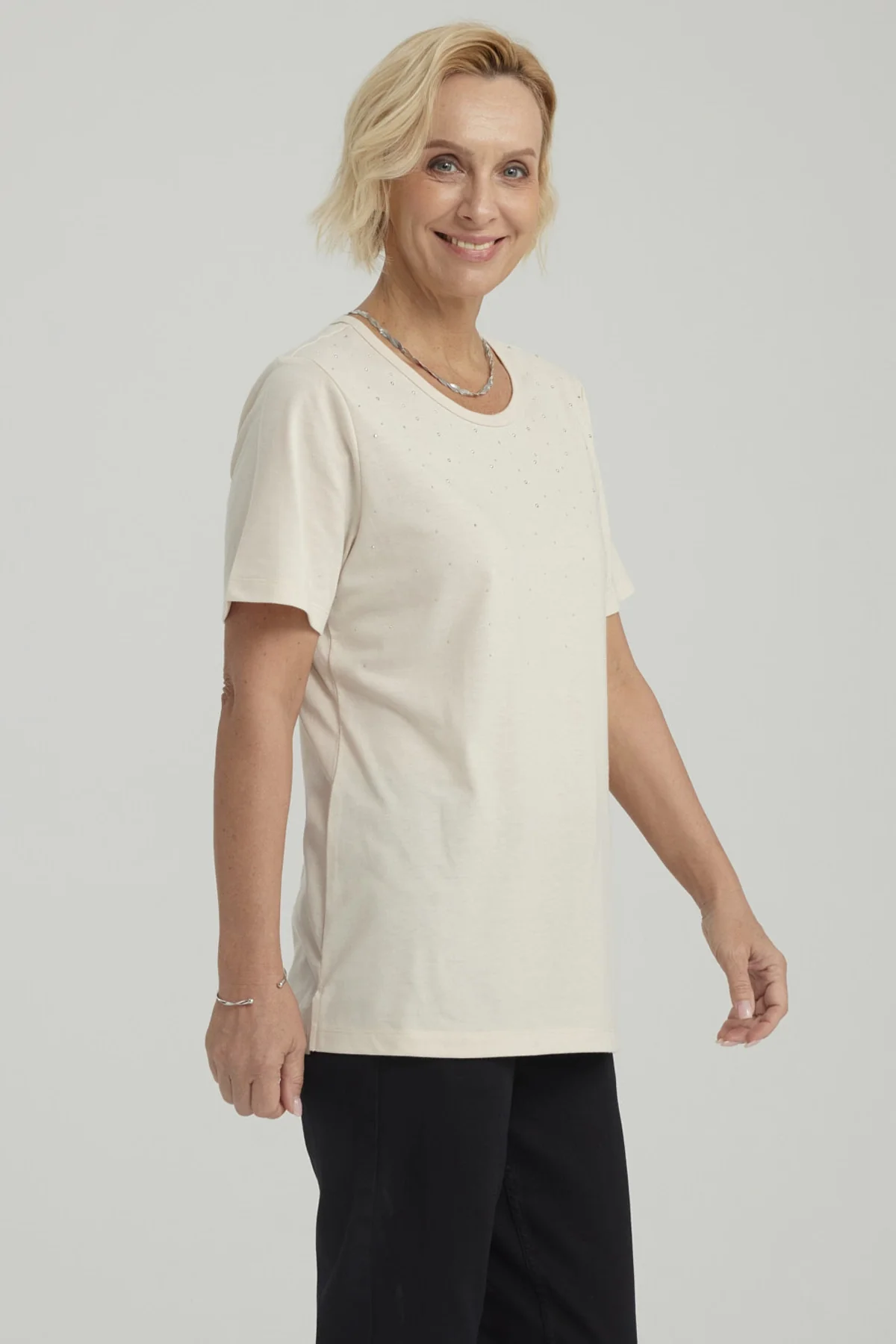 Pescador Mujer Denim Apertura Lateral Negro - Image 3
