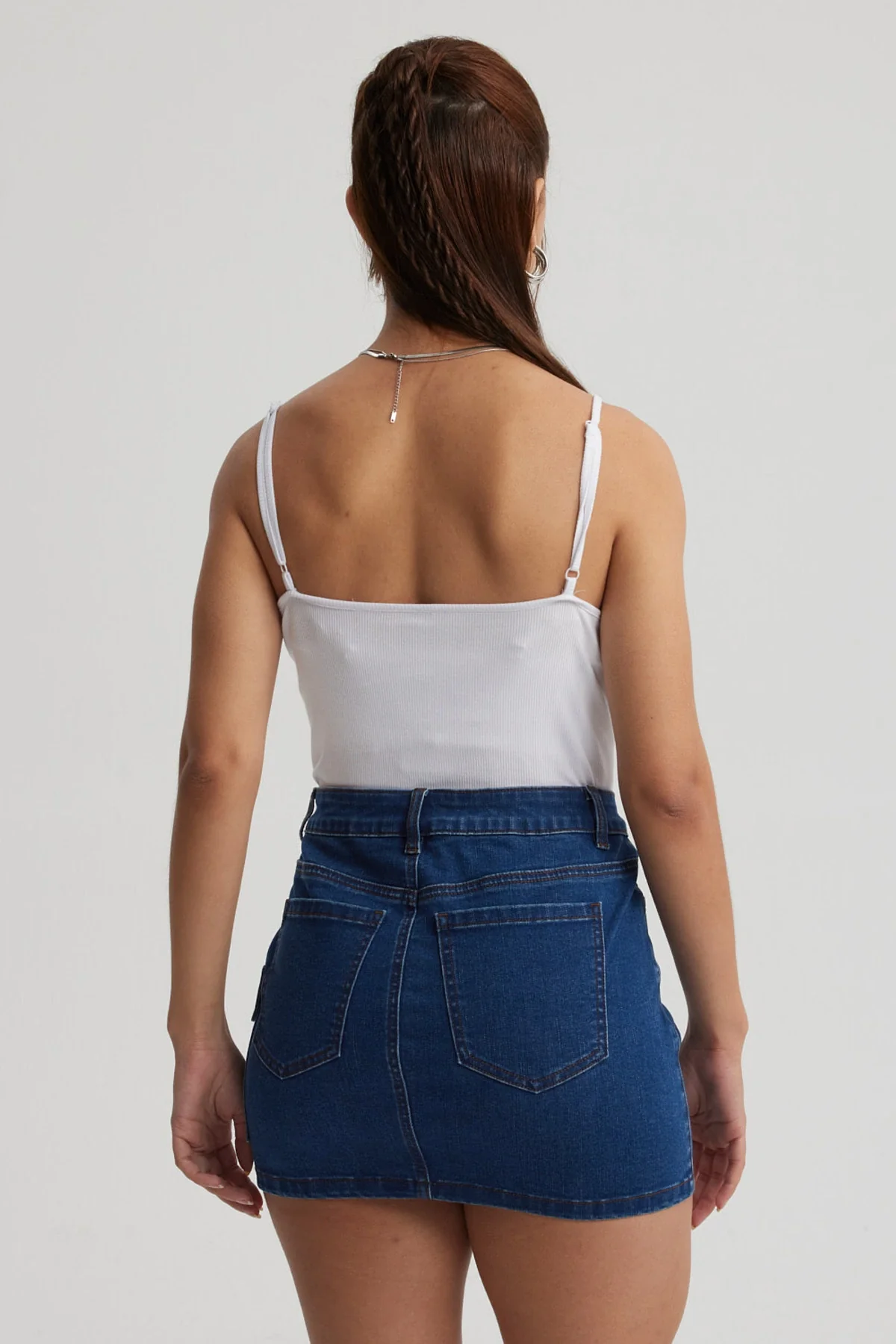 Peto Mujer Crop Rib Blanco - Image 3
