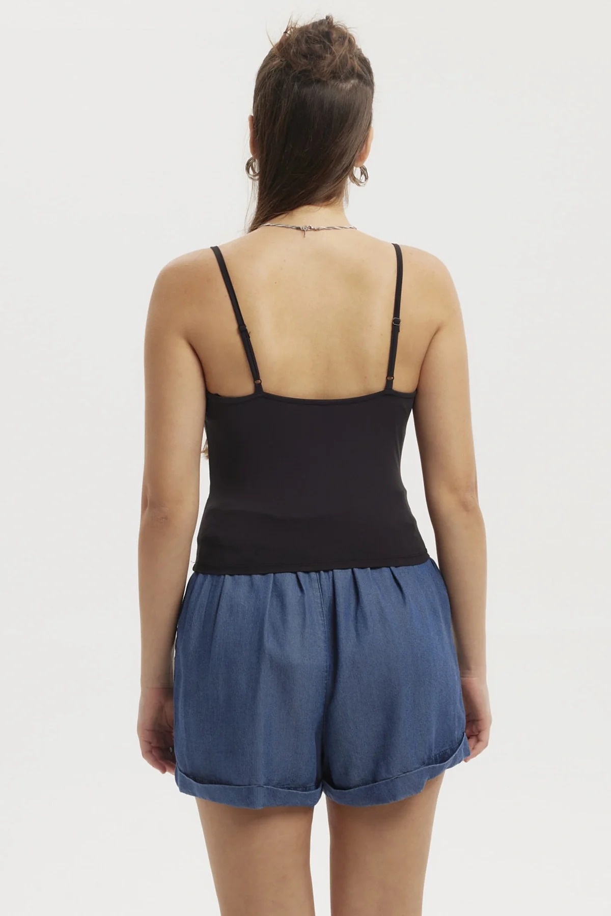 Peto Mujer Drapeado Ajustable Negro - Image 3